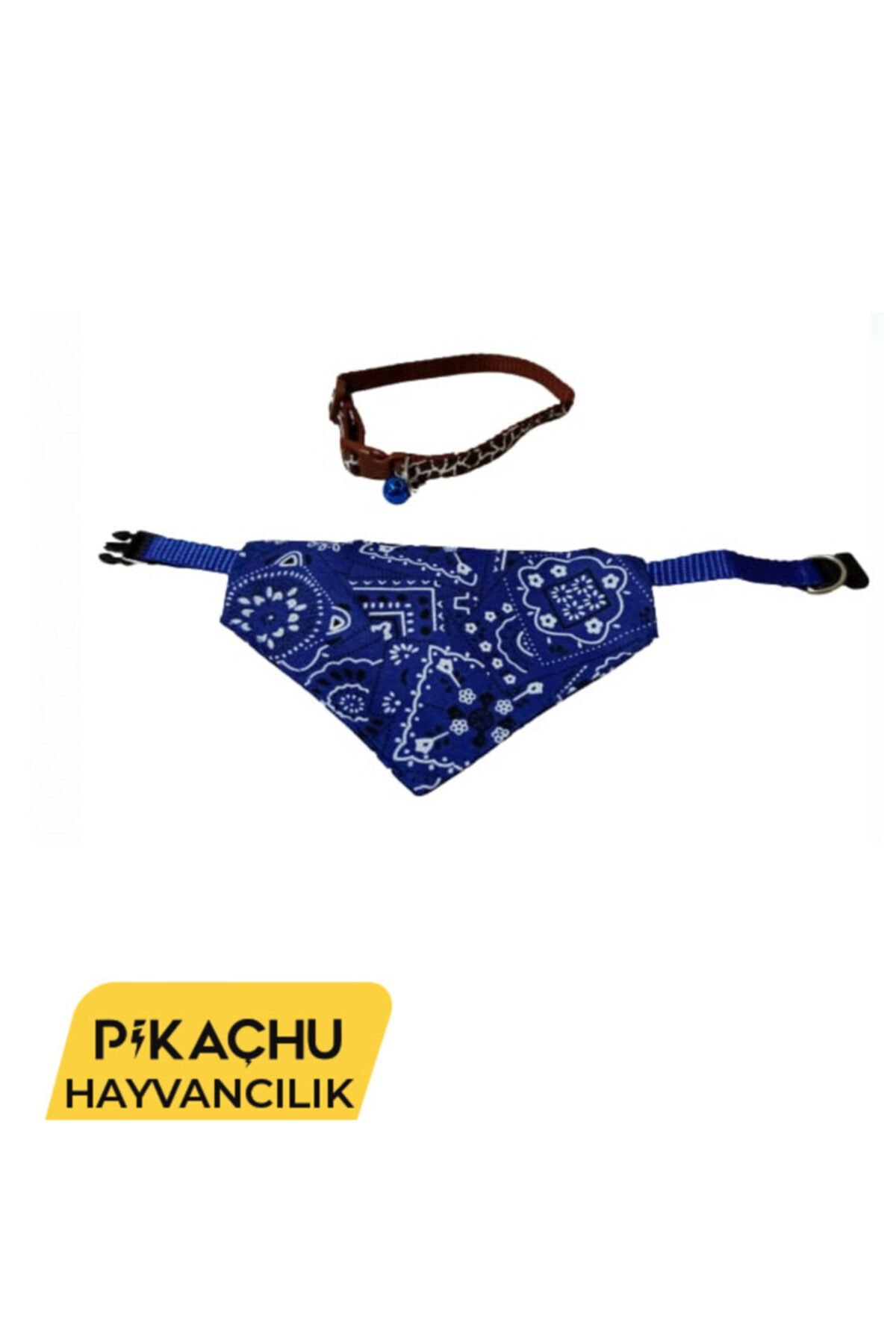 PikachuHayvancılık Kedi Fuları, Kedi Taşması, Ayarlanabilir - Mavi-kahve
