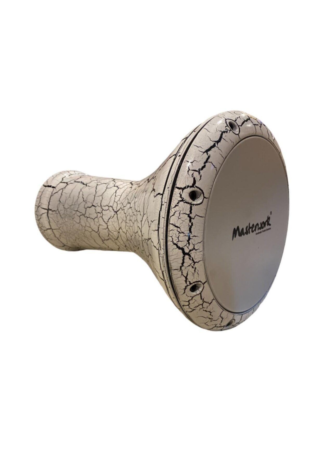 MASTERWORK Mısır Darbuka Çatlak Desenli Alüminyum Beyaz