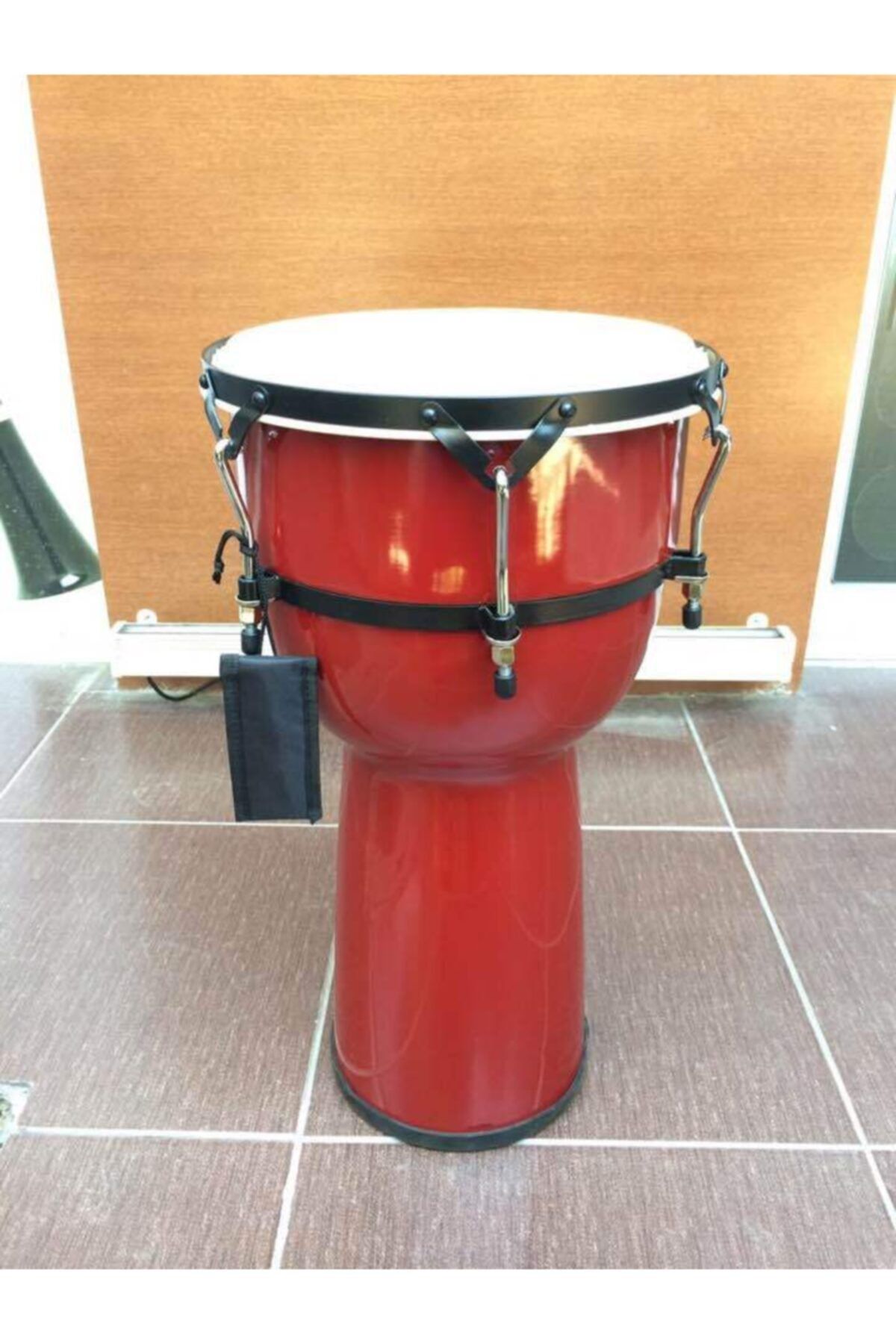Nemesis Fiberglas Kırmızı Renk Tam Boy Djembe