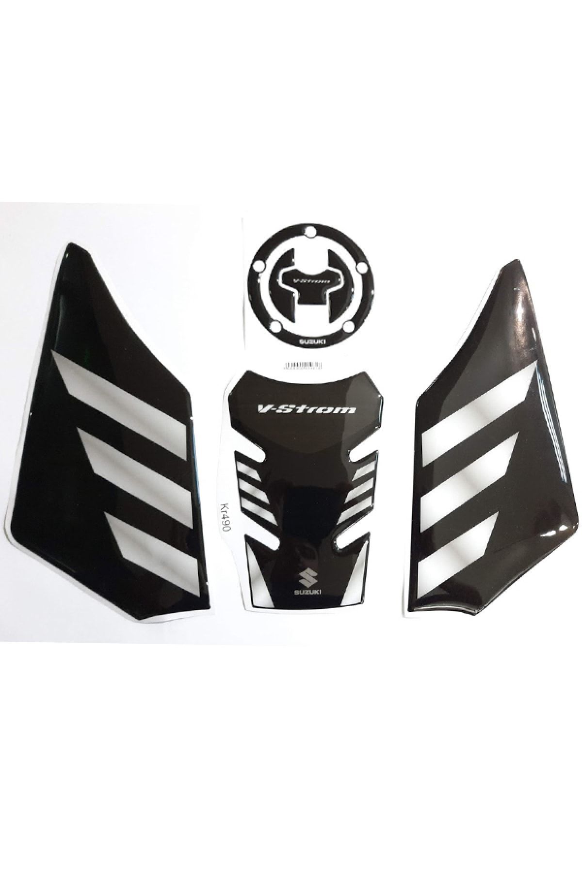 3M Vstrom 650 Tank Pad Seti Siyah Beyaz