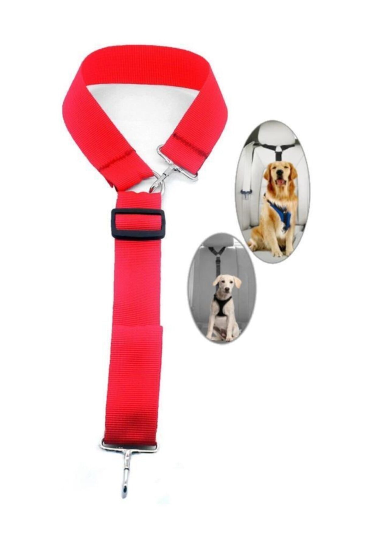 BEBEBEBEK Kedi&köpek Araç Emniyet Kemeri Oto Seyahat Gezdirme Tasma Kırmızı