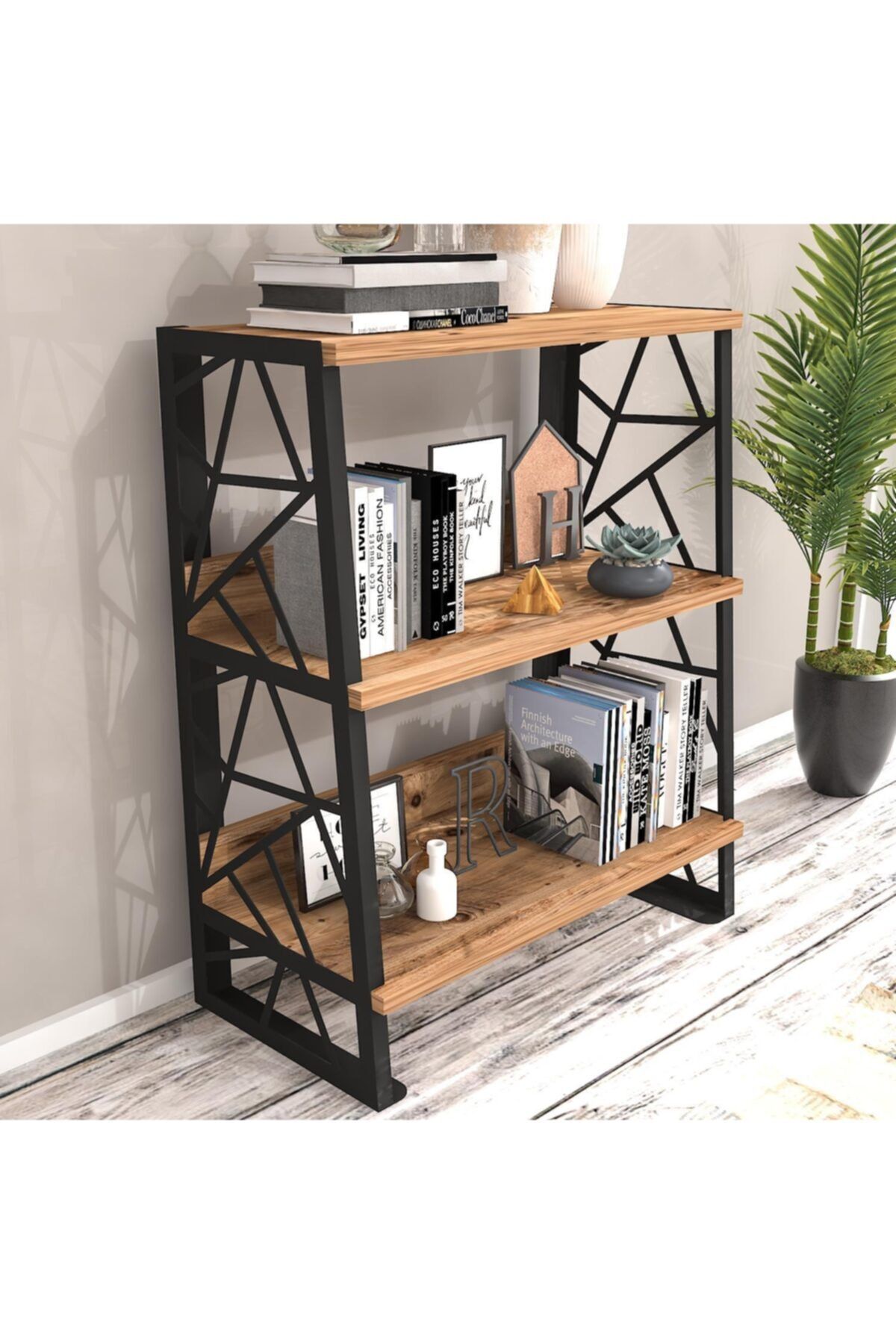 wood n love inci 3 rafli metal piramit kitaplik atlantik cam siyah fiyati yorumlari trendyol