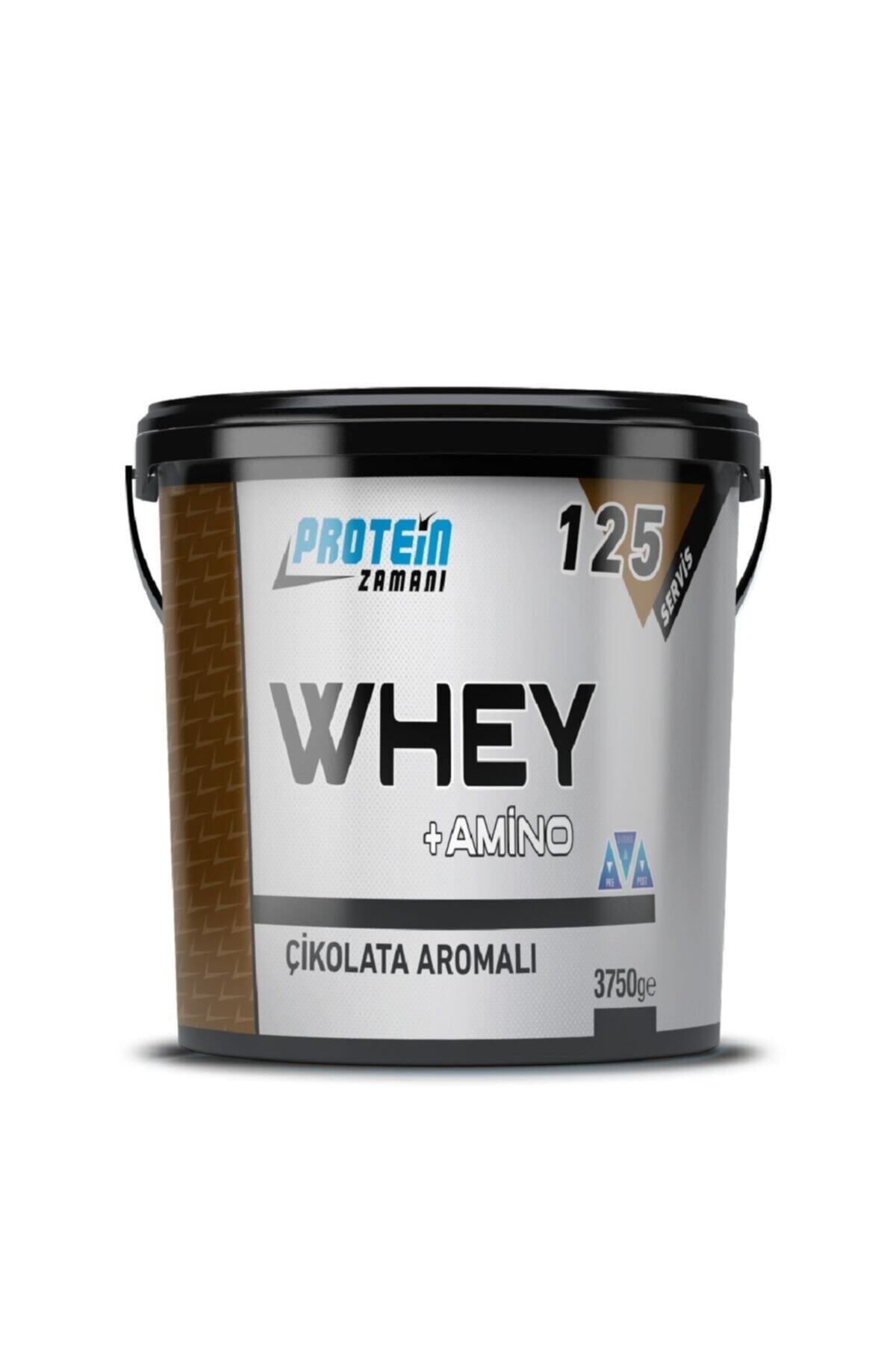 Protein Zamanı Whey + Amino Protein Tozu Çikolata Aromalı 3750 Gram - Shaker