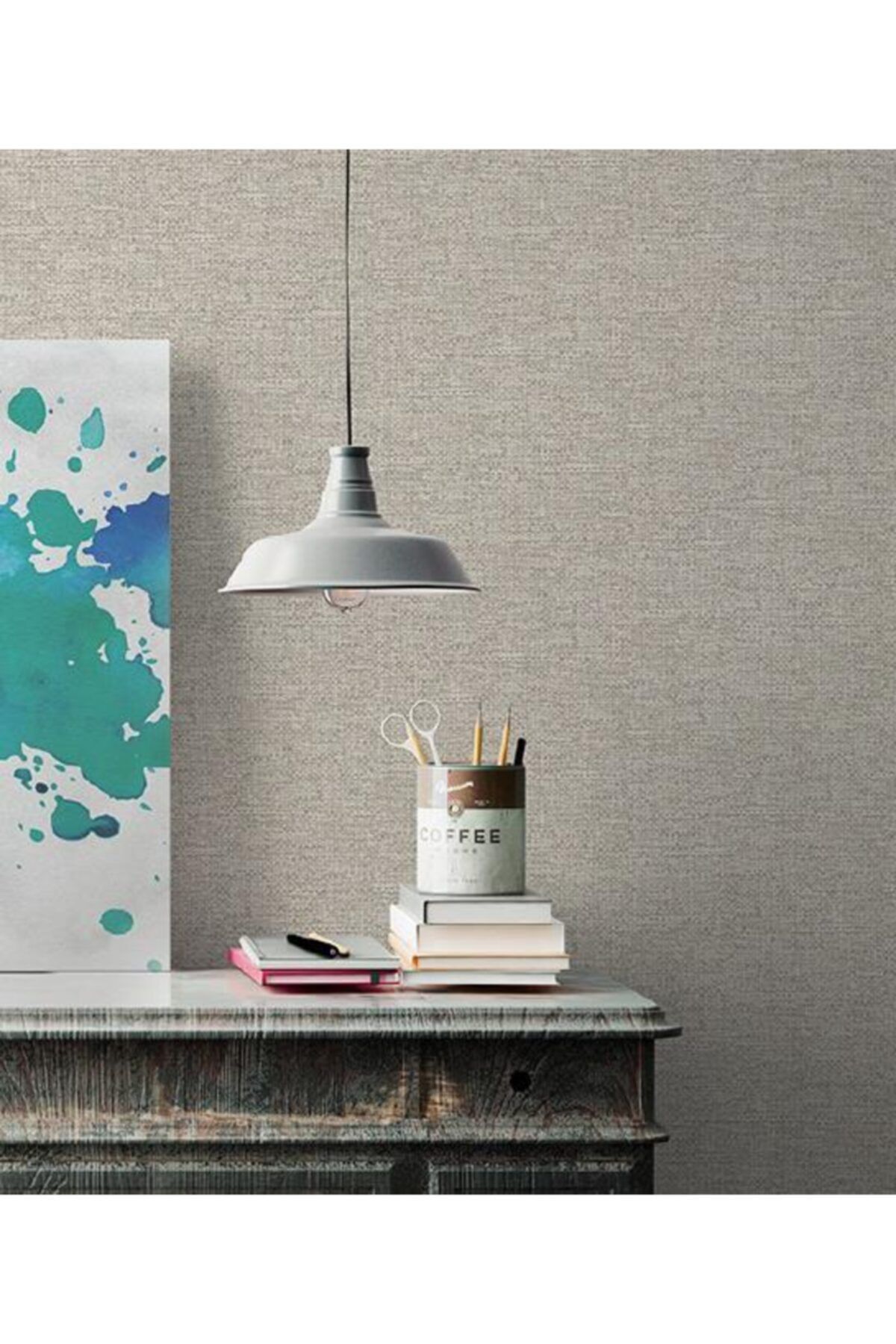 Adawall Anka 1623-7 Hasır Desenli Düz Sade Duvar Kağıdı
