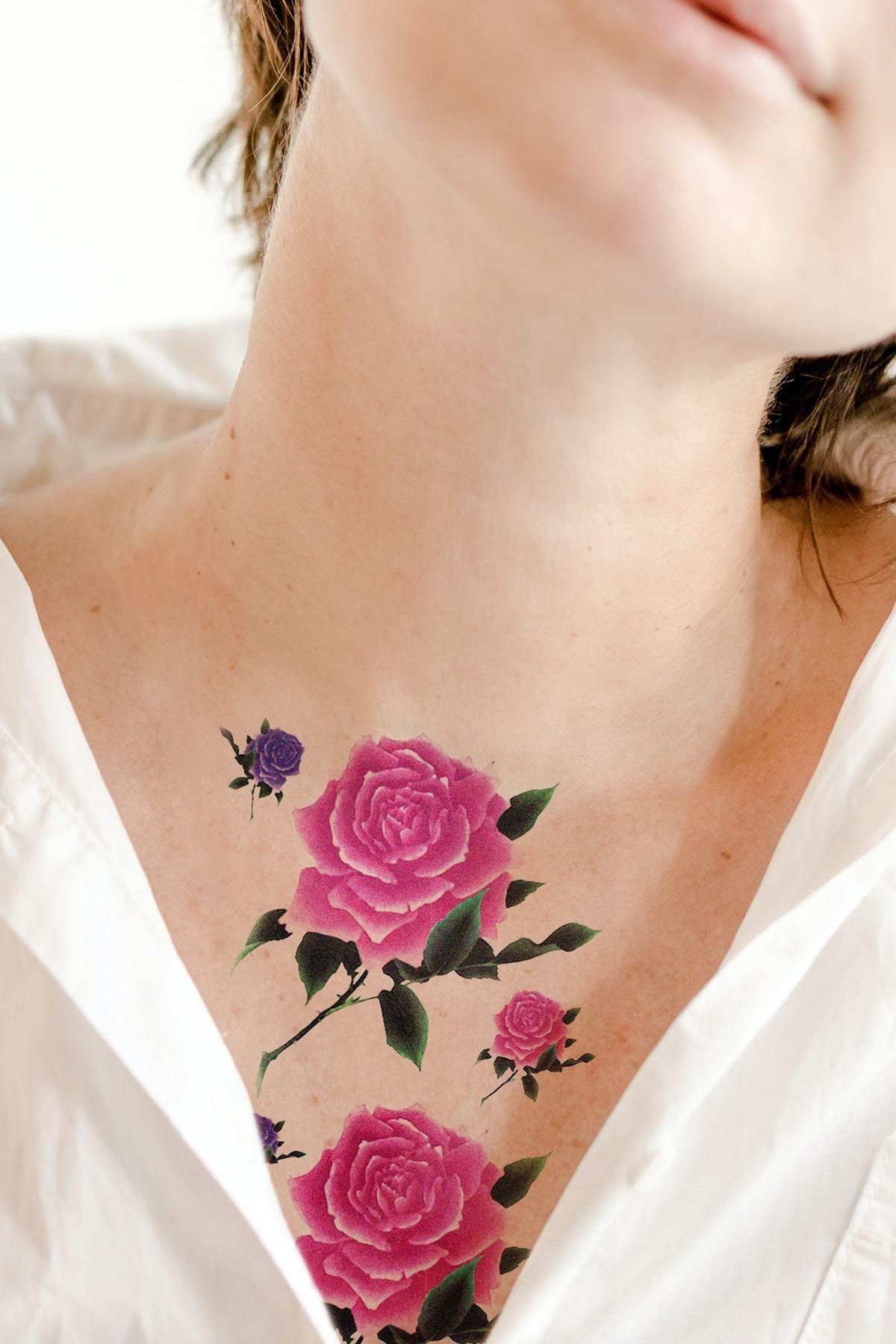 TAKIŞTIR Geçici Gül Dövme Tattoo