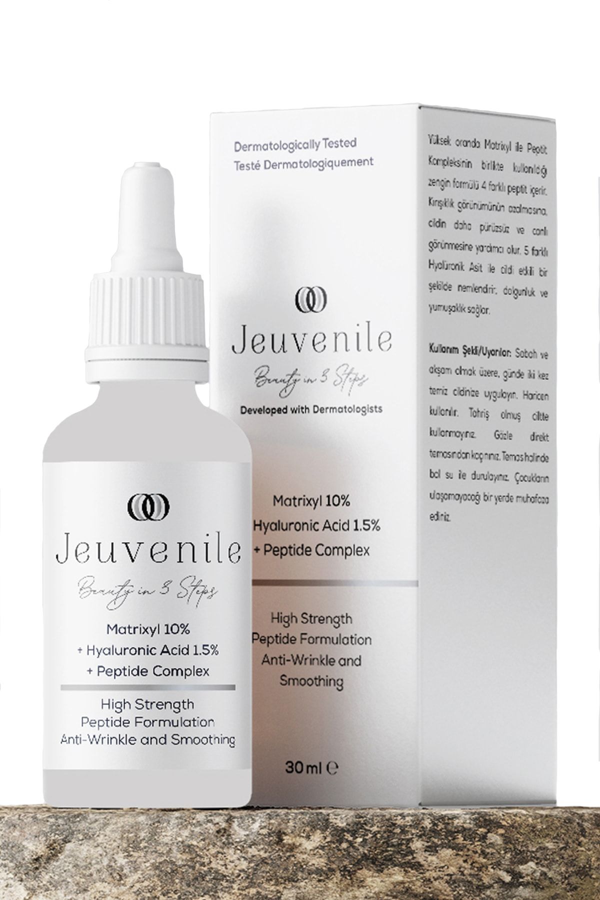 Jeuvenile Matrixyl %10 + Hyaluronic Acid %1.5 + Peptide Complex Anti-Age Kırışıklık Karşıtı Serum 30 ml