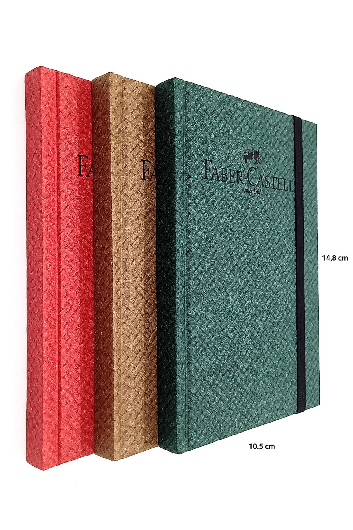Faber Castell A6 Bambu 3'lü Set Küçük Ajanda Kareli Tarihsiz