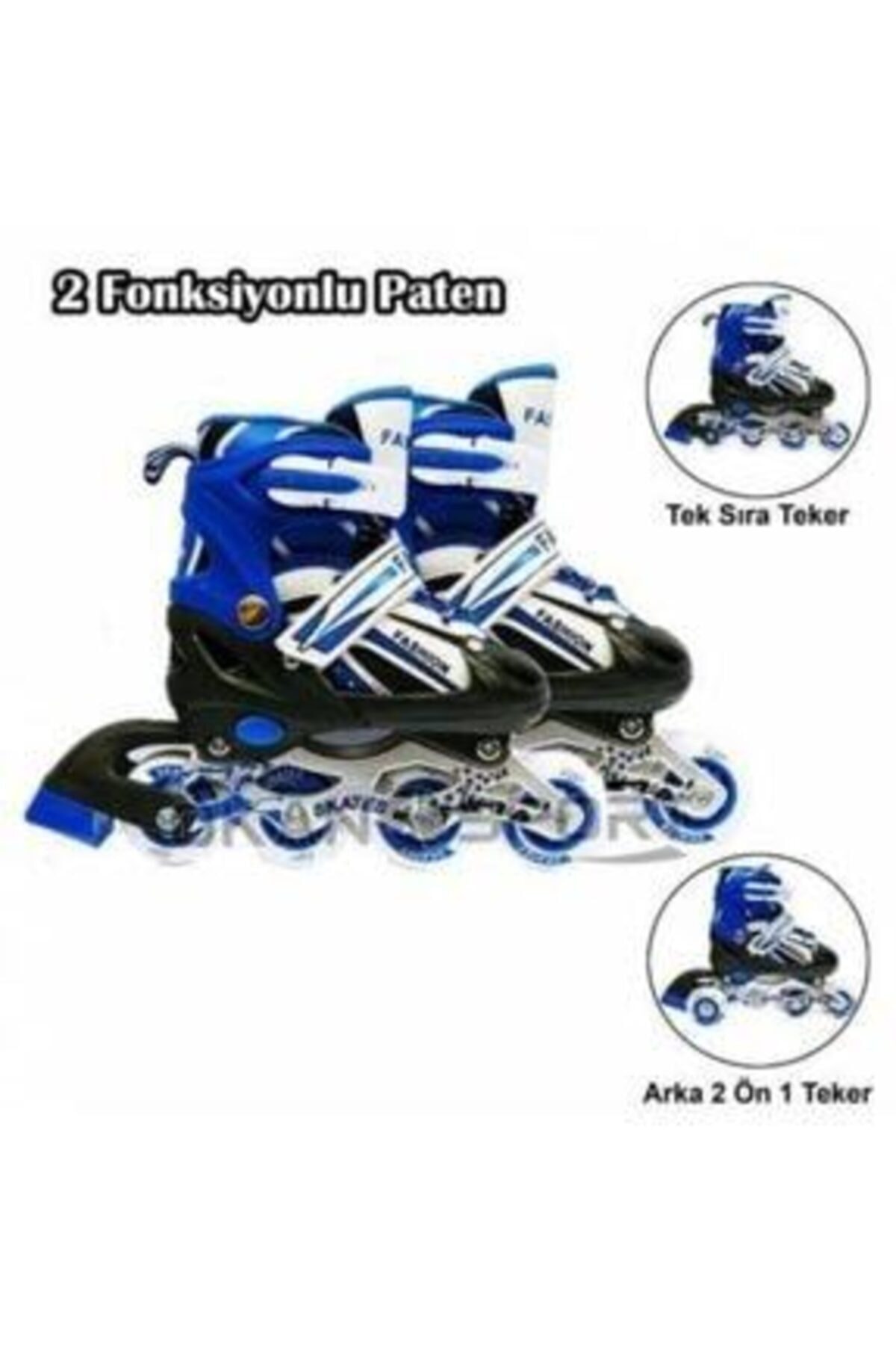 CAN Çift Sıra Ayarlanabilir Çocuk Pateni Mavi