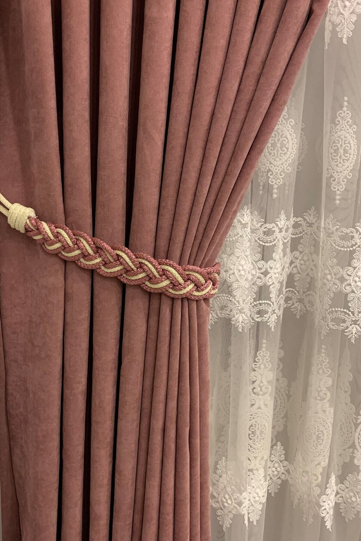 Petra Home Perde Örgü Braçol Gülkurusu