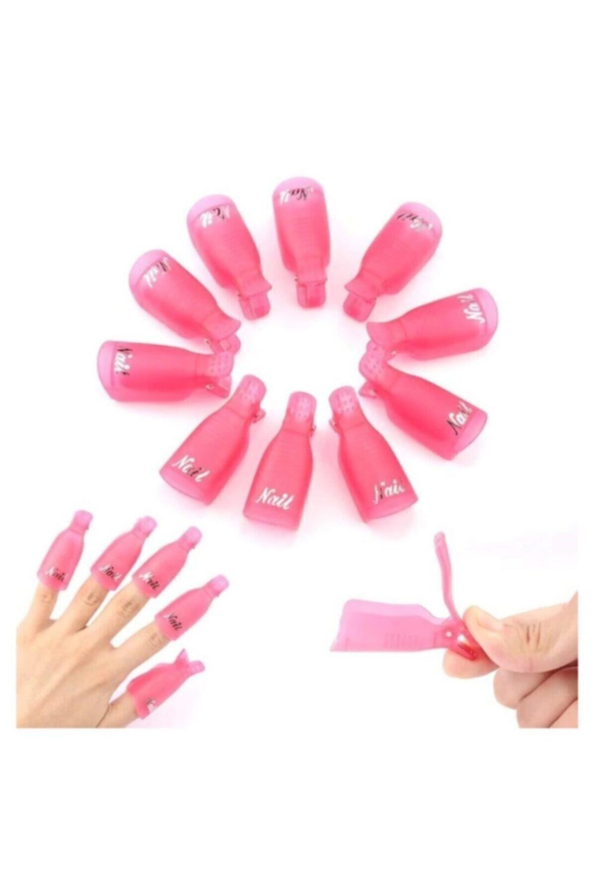 NailStil Kalıcı Oje Çıkartıcı Tırnak Mandalı 10 Adet