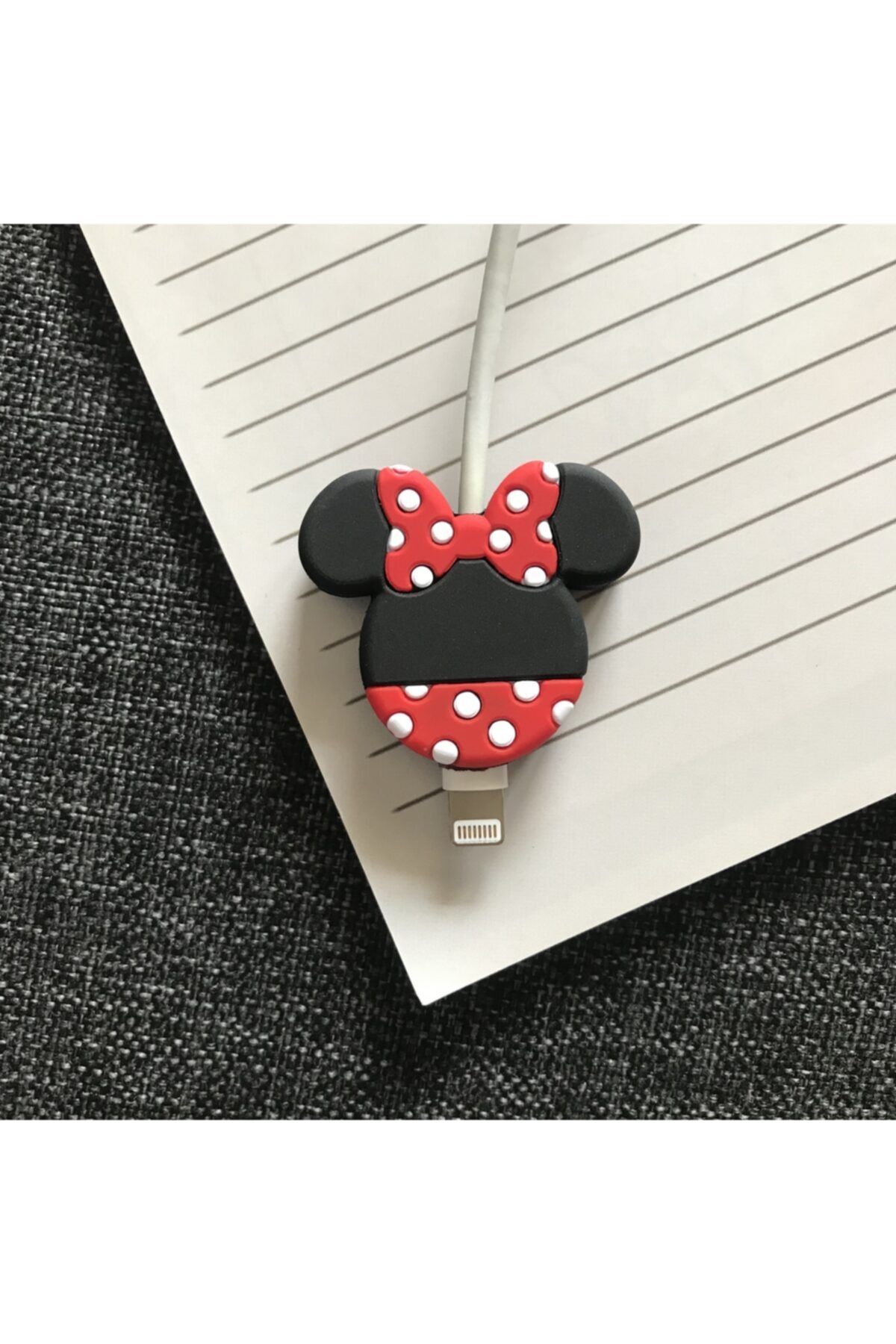 SUPPO Sevimli Silikon Kablo Koruyucu Minnie