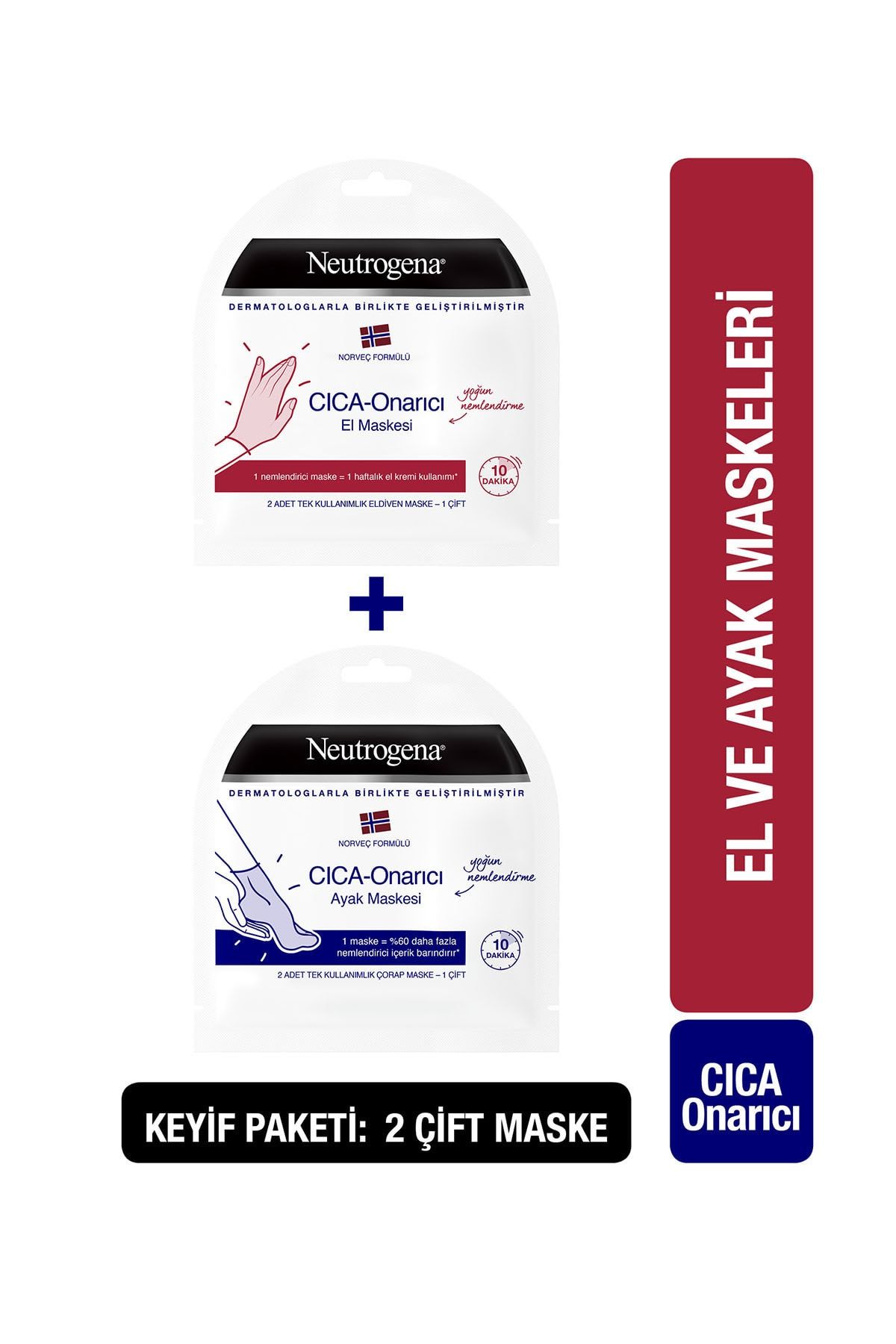 Neutrogena Norveç Formülü CICA-Onarıcı El Maskesi + Ayak Maskesi