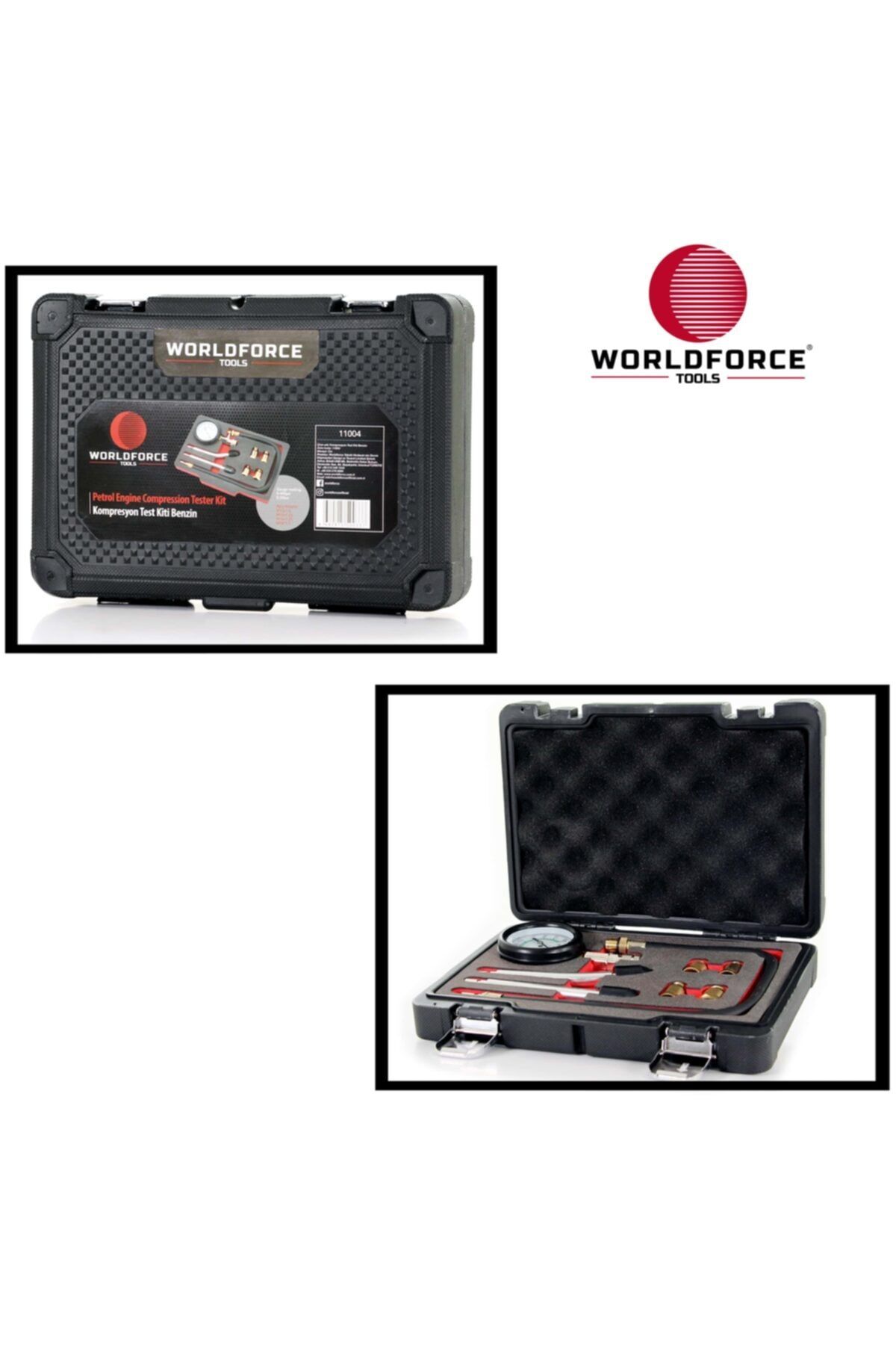 WORLDFORCE TOOLS Worldforce Profesyonel Kompresyon Test Kiti 0-20 Bar Benzinli-lpg