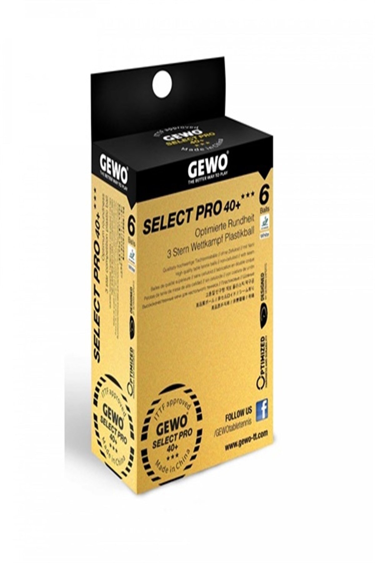GEWO Select Pro 40+ Maç Topu 6'lı
