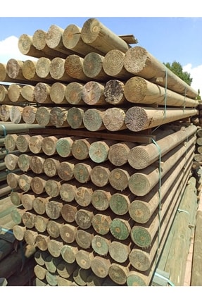 Emprenyeli Ahşap Direk Herek Kazık (bağ Kazığı) 8 Çap 100cm 10'lu Paket Image 1