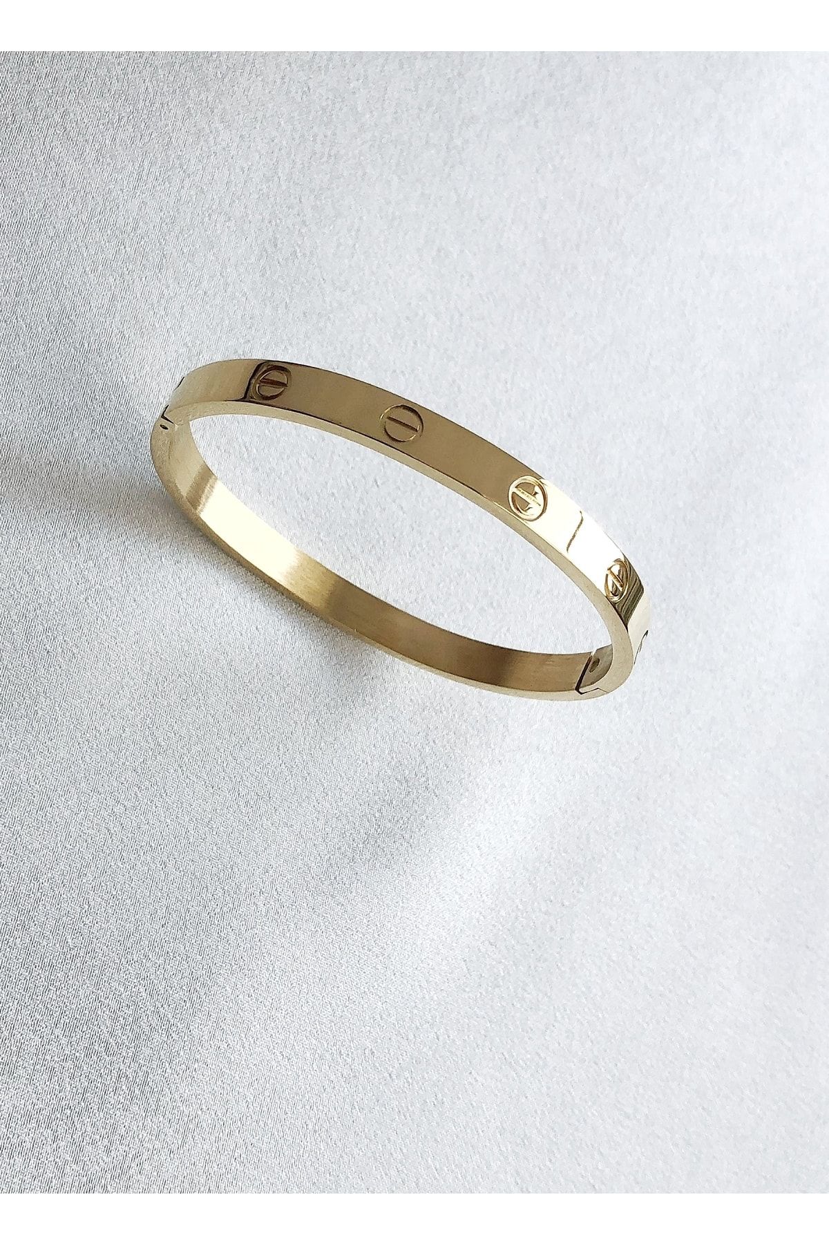 Saccuro Aksesuar Cartier Bracelet Handcuff Model Gold Plated on