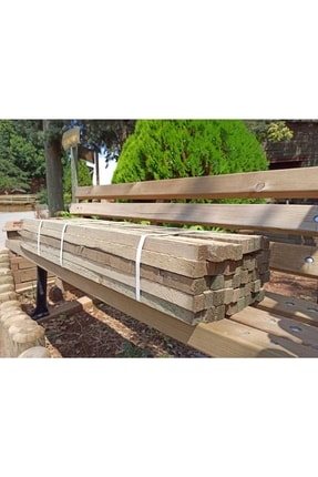 50 Adet Emprenyeli Ahşap Direk Herek Kazık (BAĞ KAZIĞI) 2,5x2,5x100cm Image 0