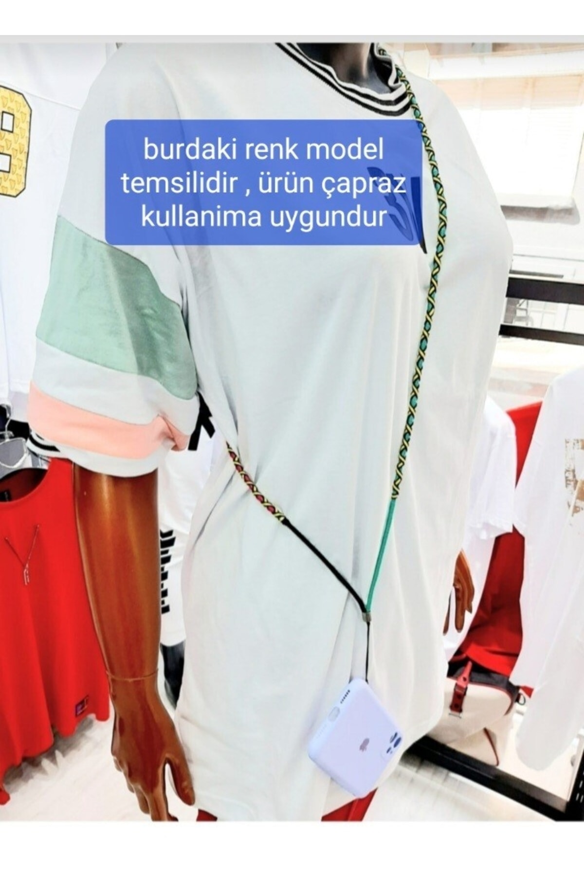 طناب بند گردن صلیب بافته