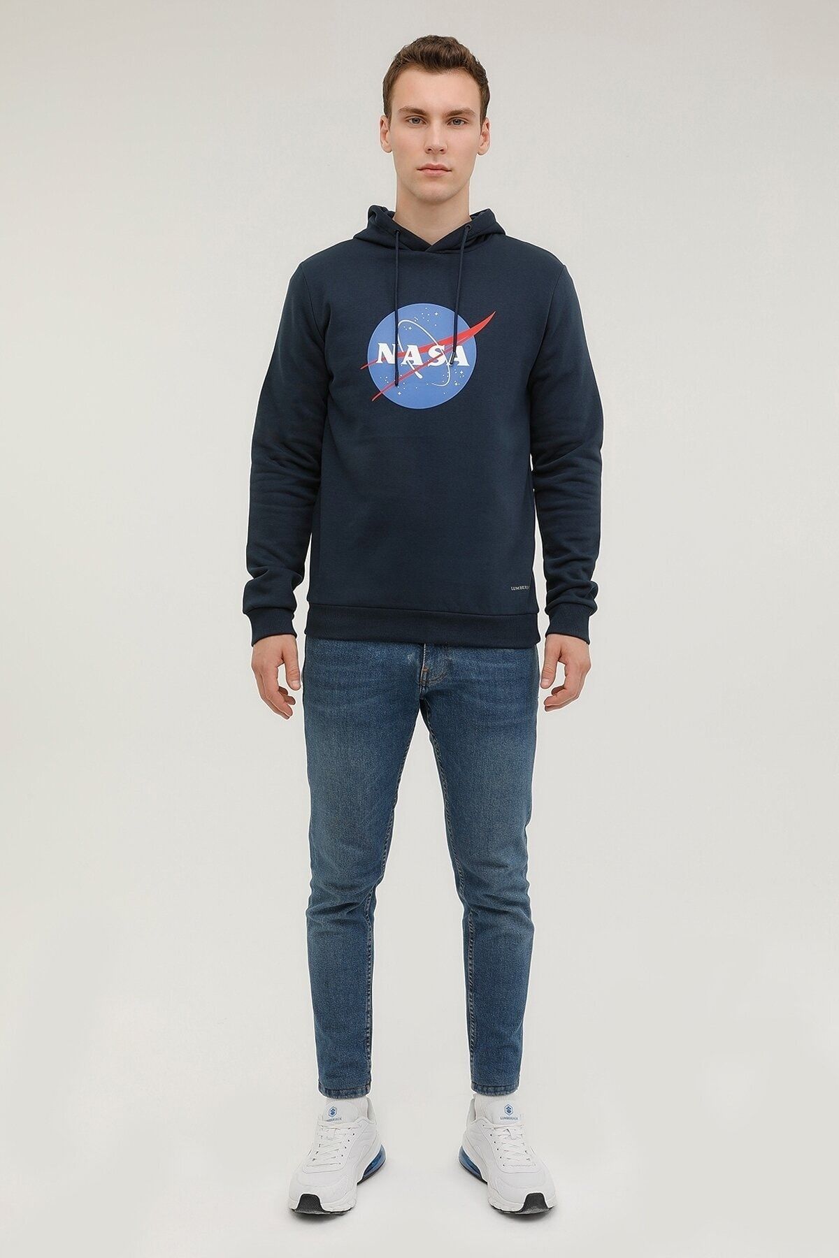 Navy blue nasa sweatshirt sale