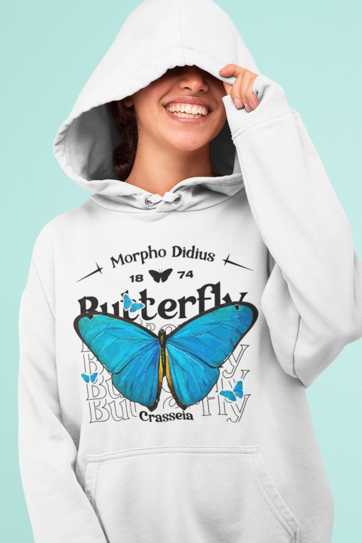 Blue butterfly 2025 sweatshirt