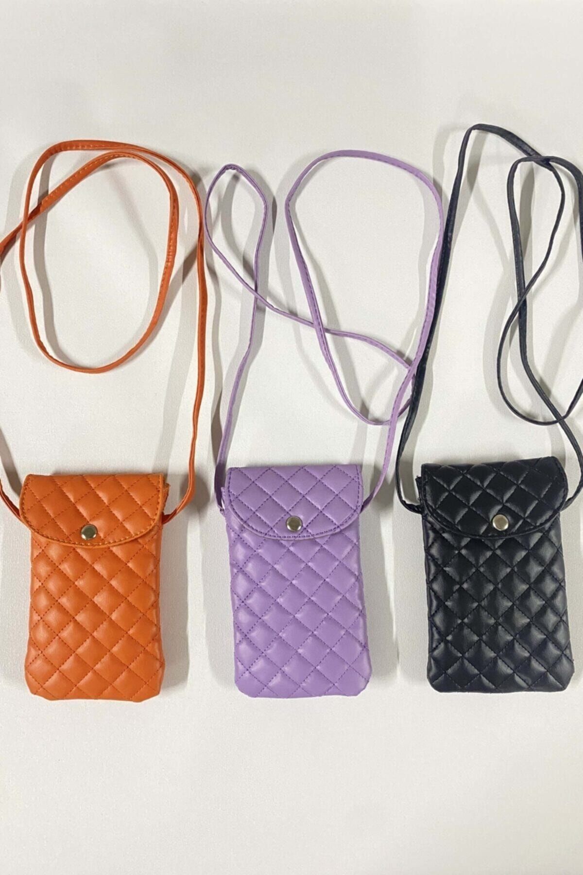 madamlina Women s Quilted Fabric Strap Mobile Phone and Card