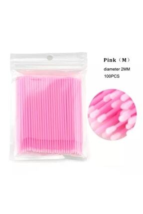 100 Adet Ipek Kirpik Microbrush Fırçası Image 0