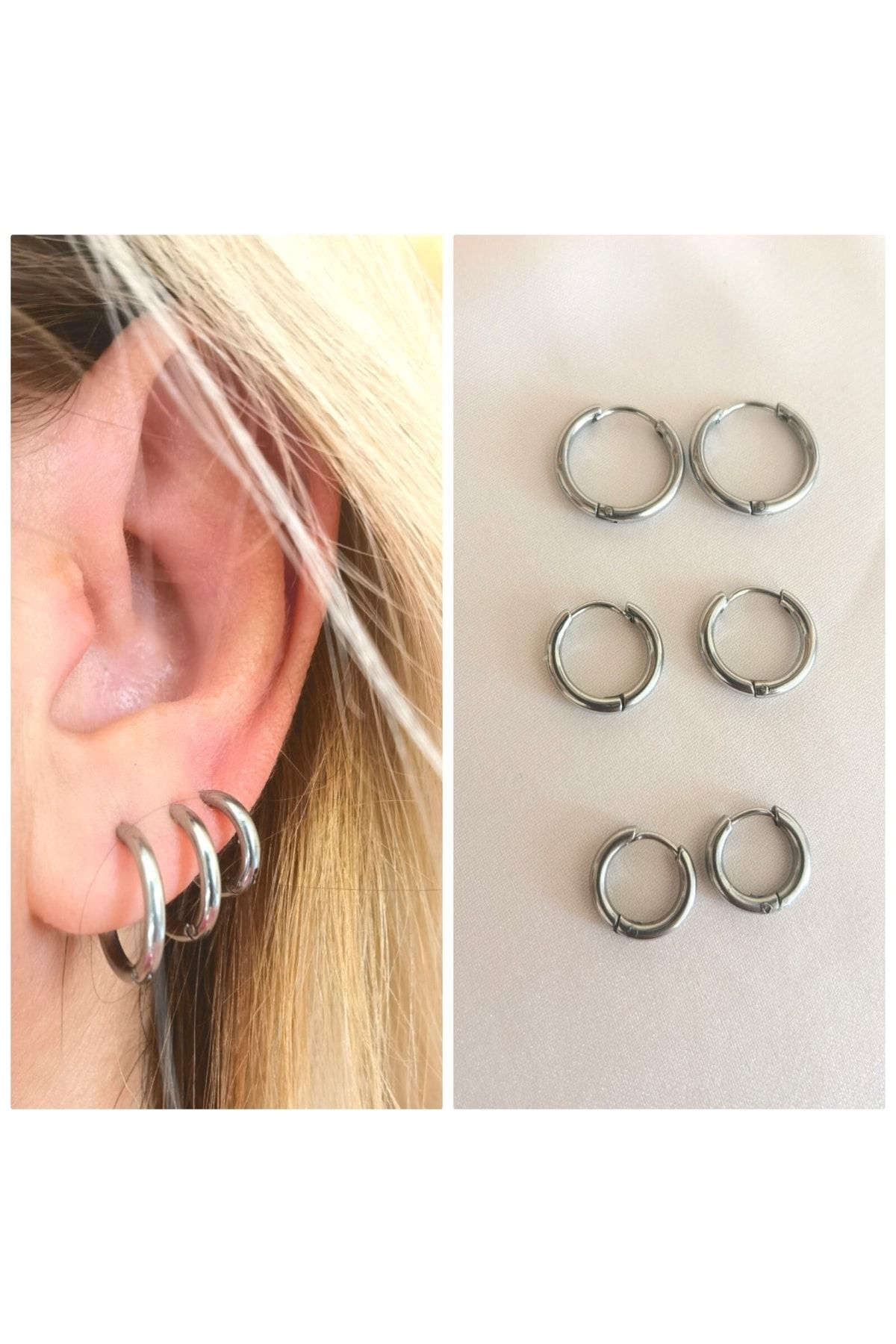 Surgical steel deals earring set
