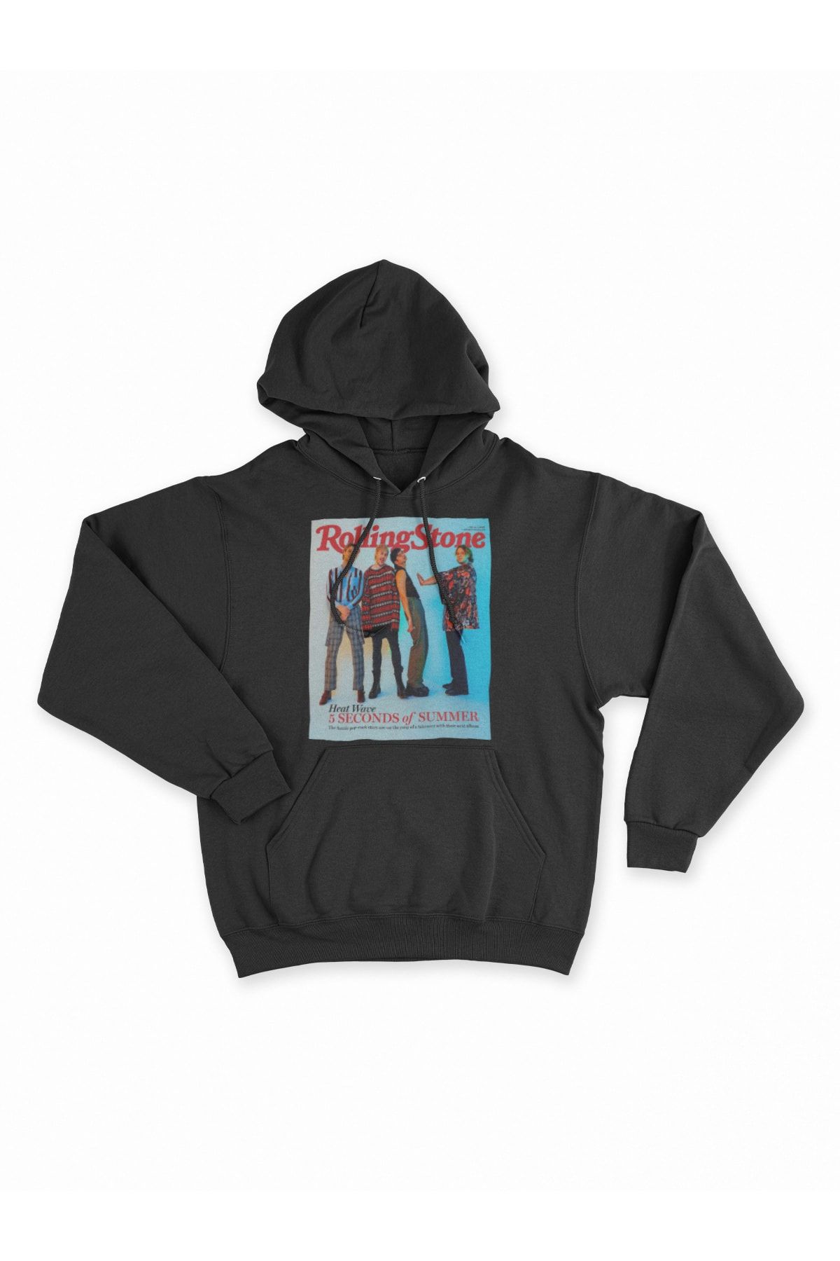 Urbanstadt 5sos Rolling Stone Cover Black Hoodie Trendyol