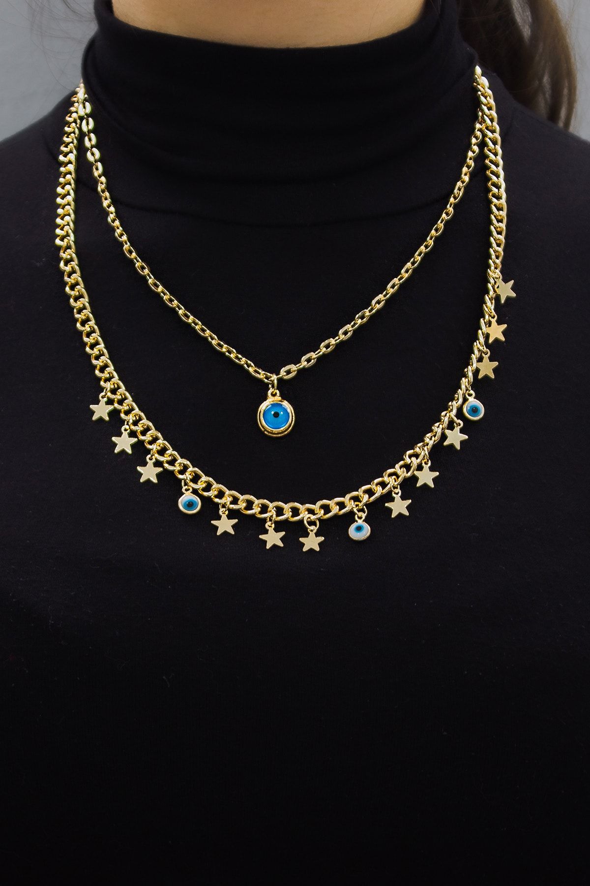 shey butik Mutluluk Kolyesi Yıldız Sarı