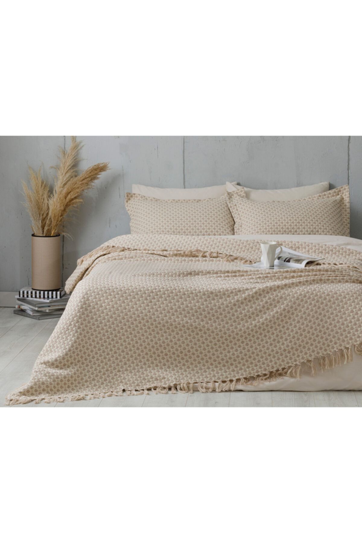 english home loop dokuma cift kisilik yatak ortusu takimi 240x260 cm bej krem fiyati yorumlari trendyol