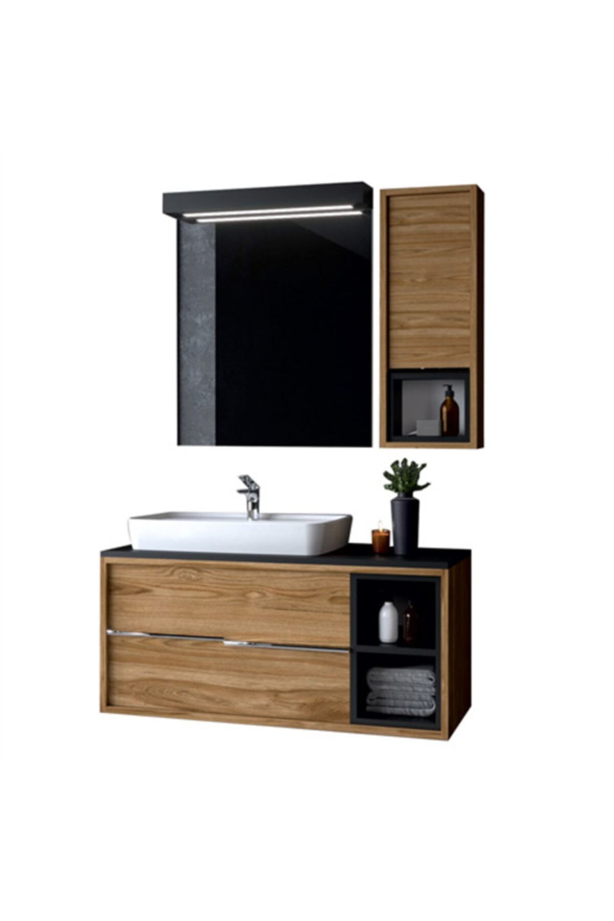 DENKO Banyo Dolabı Takımı Matia 100 Cm Mdf