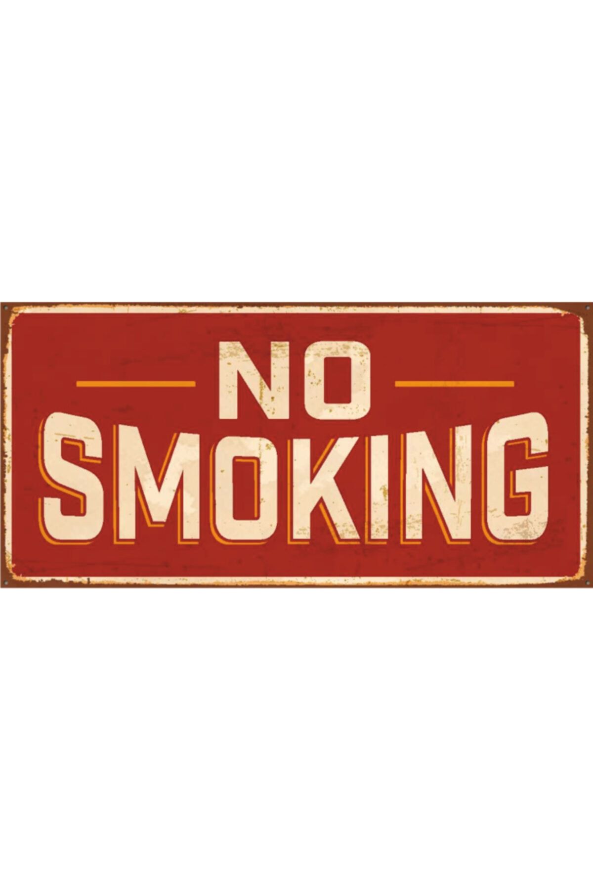 Hayat Poster No Smoking (10 Cm X 20 Cm) Mini Retro Ahşap Poster
