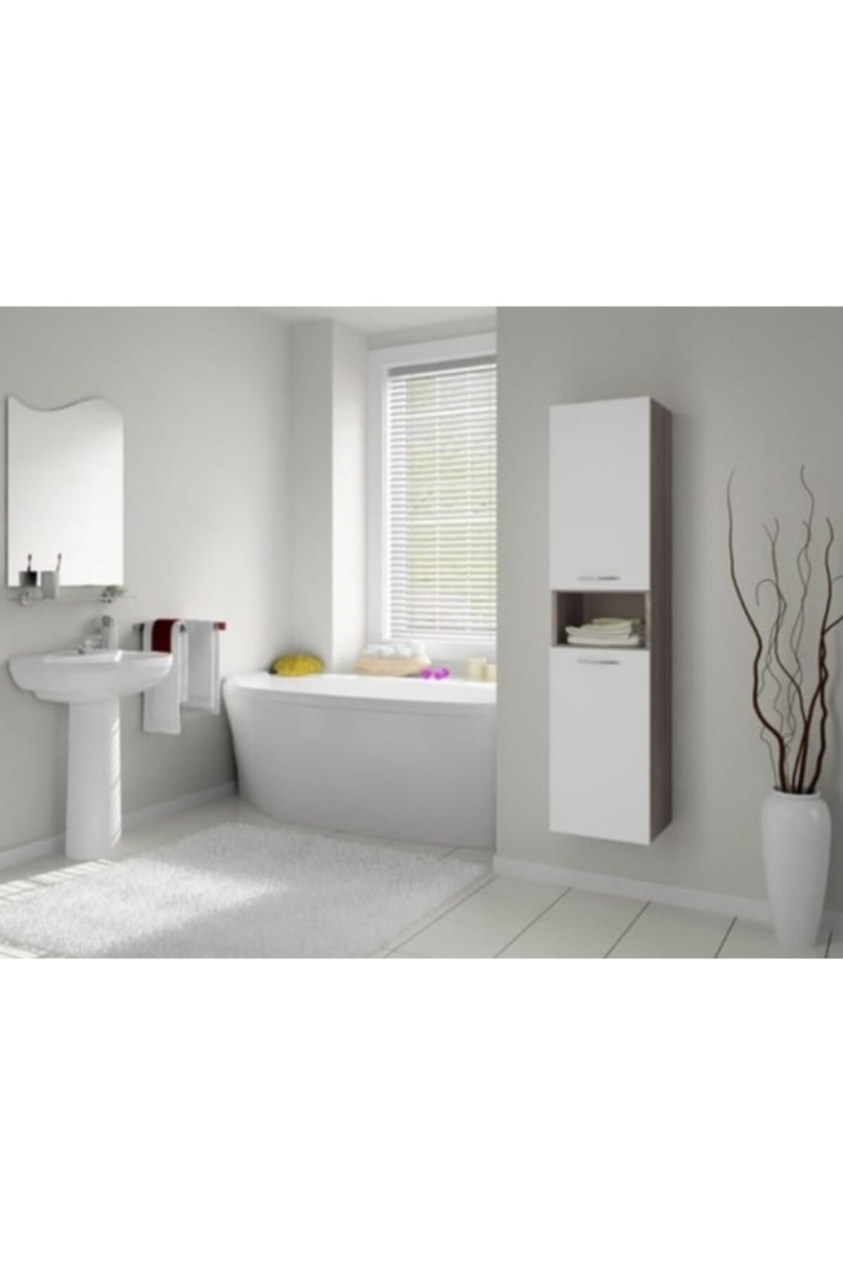 ELITE SHOPPING AKSESUAR DİZAYN Mdf Çok Amaçlı Banyo Boy Dolabı
