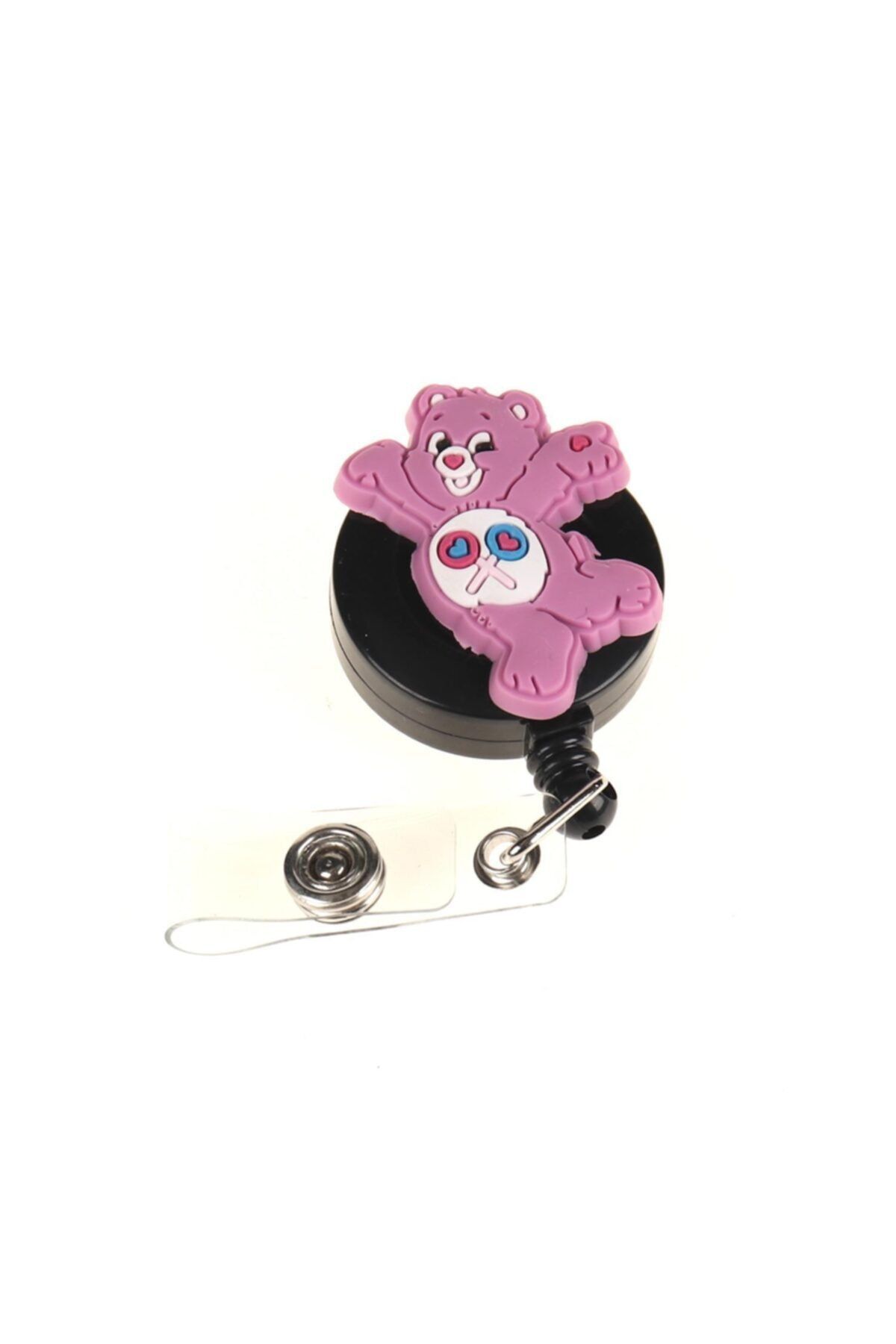 Cetinshop Lila Ayıcık Silikon Yoyo Yaka Kartlık
