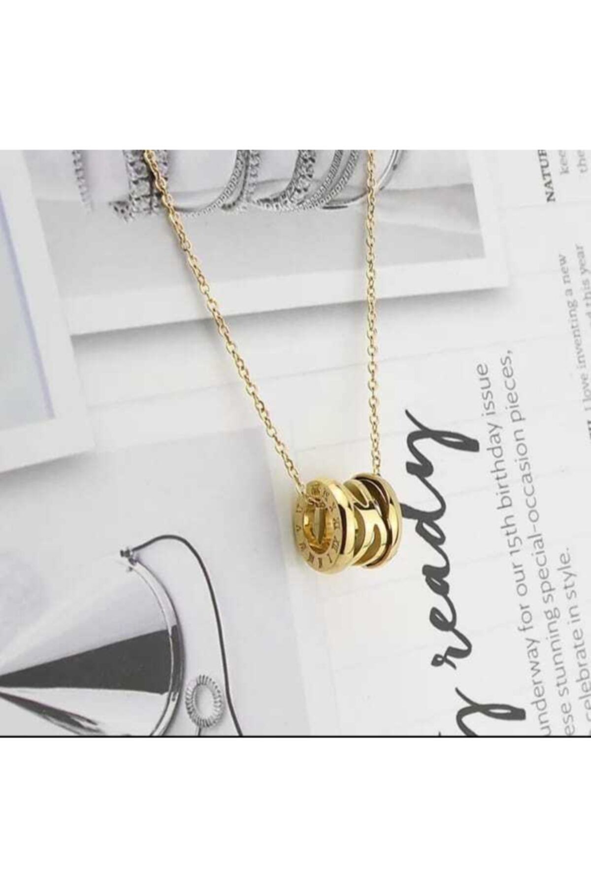 BİJUTERİGUL Çelik Bvlgari Kolye