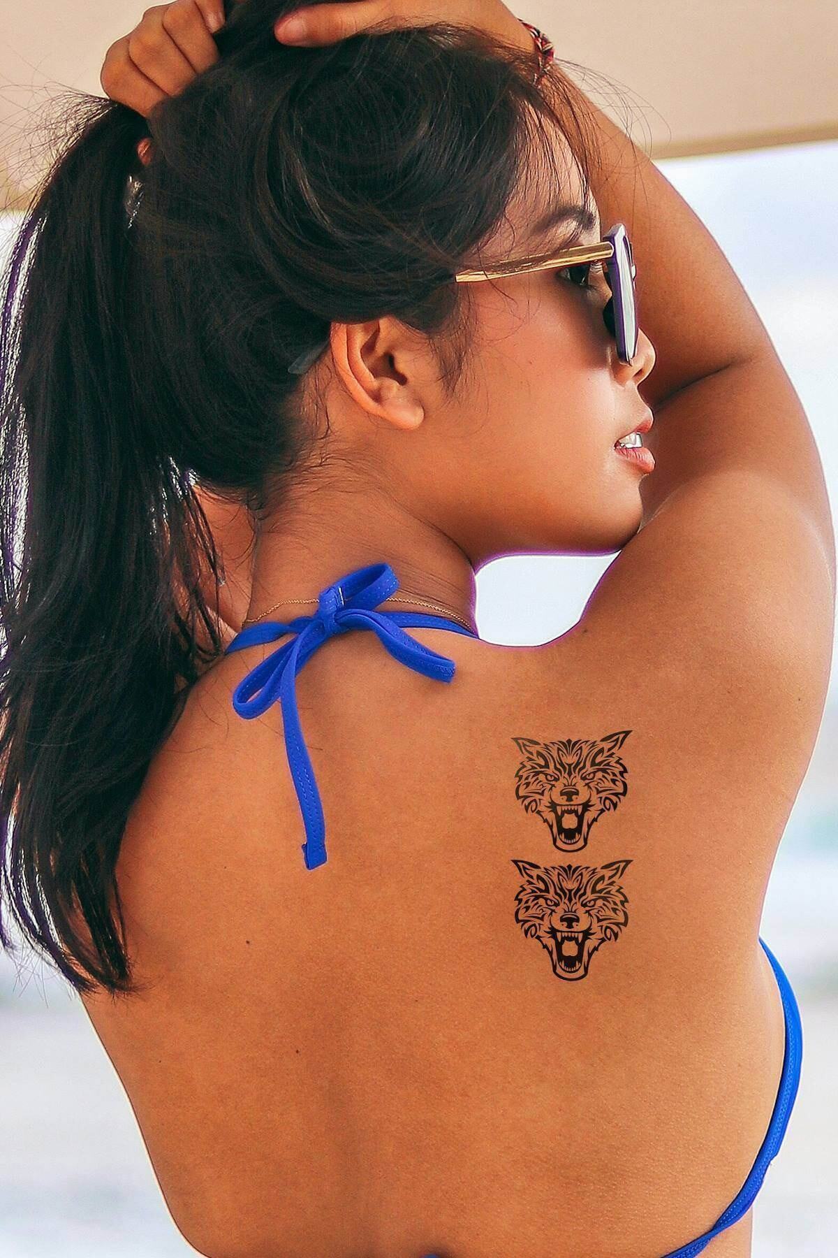 TAKIŞTIR Geçici Mini Kurt Dövme Tattoo