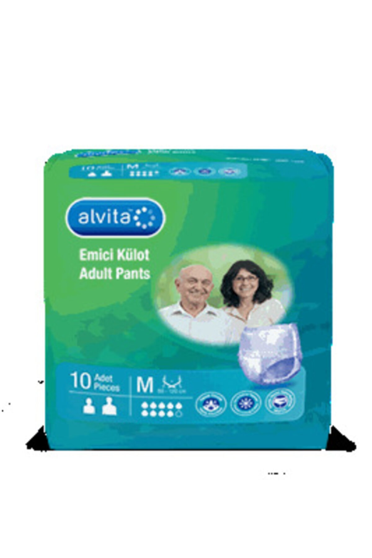 Alvita Yetişkin Emici Külot M 10'lu