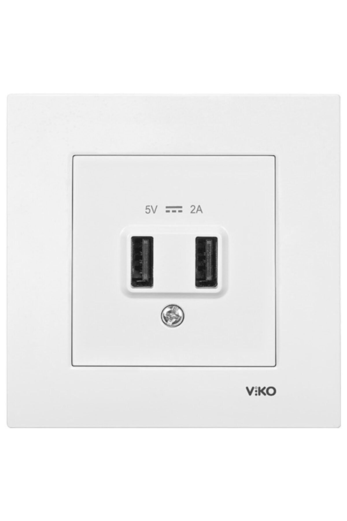 VİKO Karre Usb Şarj Prizi 5v-2a (Çerçeve Dahil)