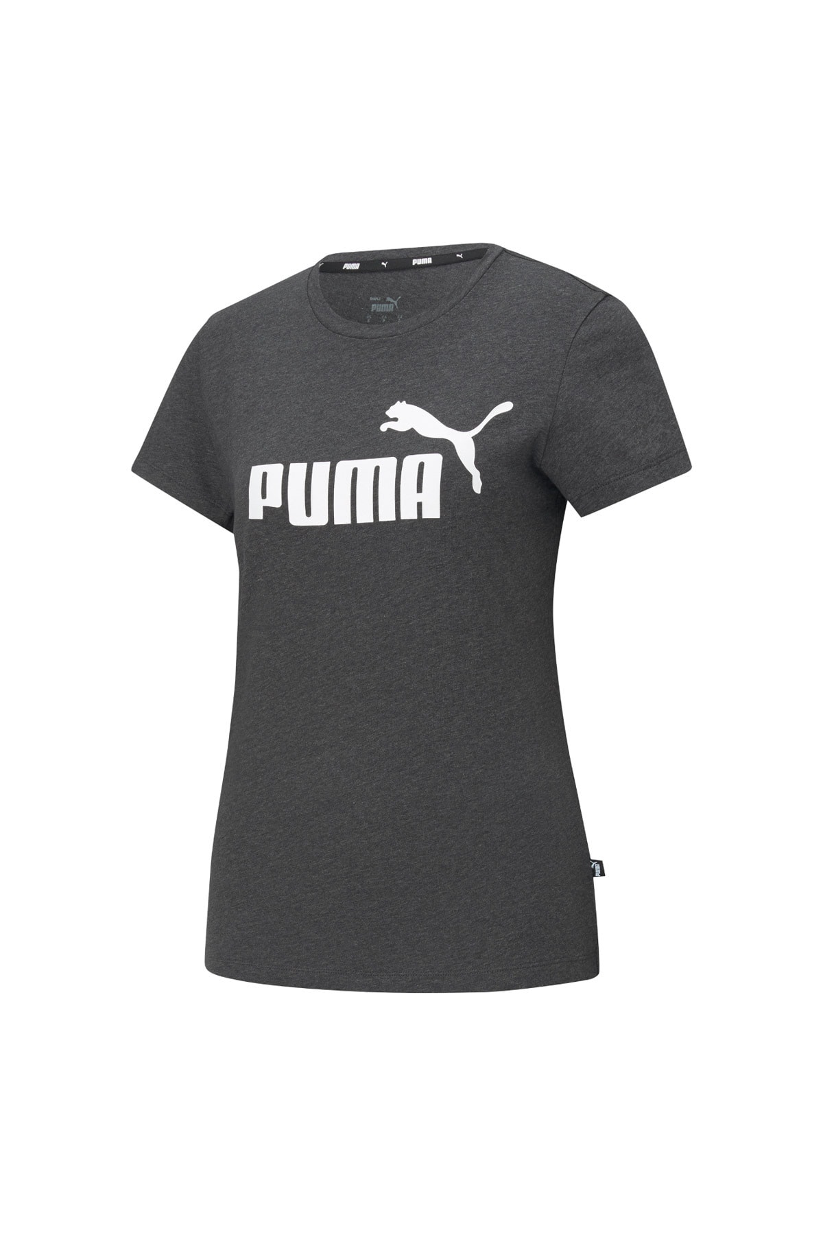 Puma ESS LOGO TEE Gri Kadın T-Shirt 101085584