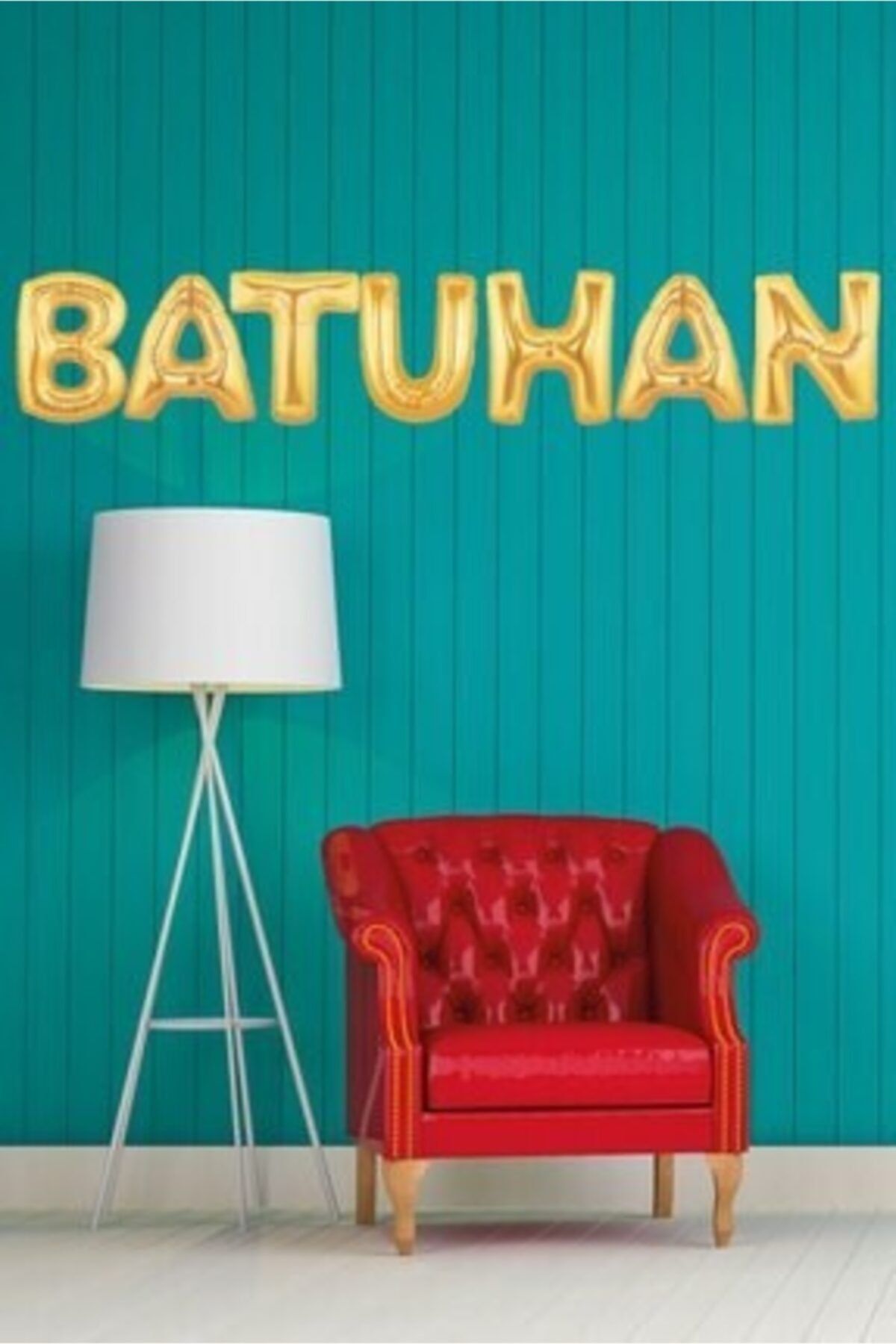 partisüs Doğum Günü Batuhan Altın Harf Folyo Balon Set