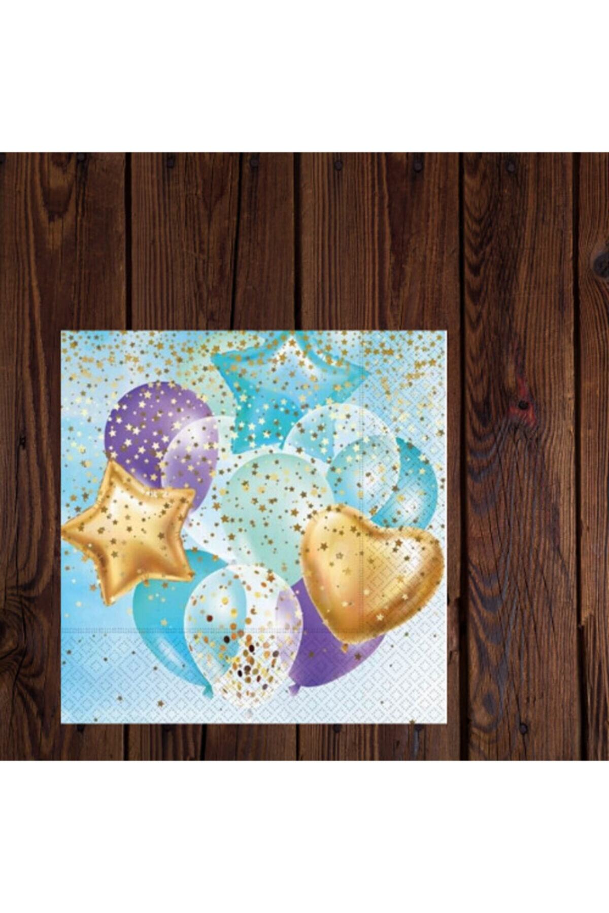 partisüs Uçan Balonlar Kağıt Peçete Mavi 33x33cm