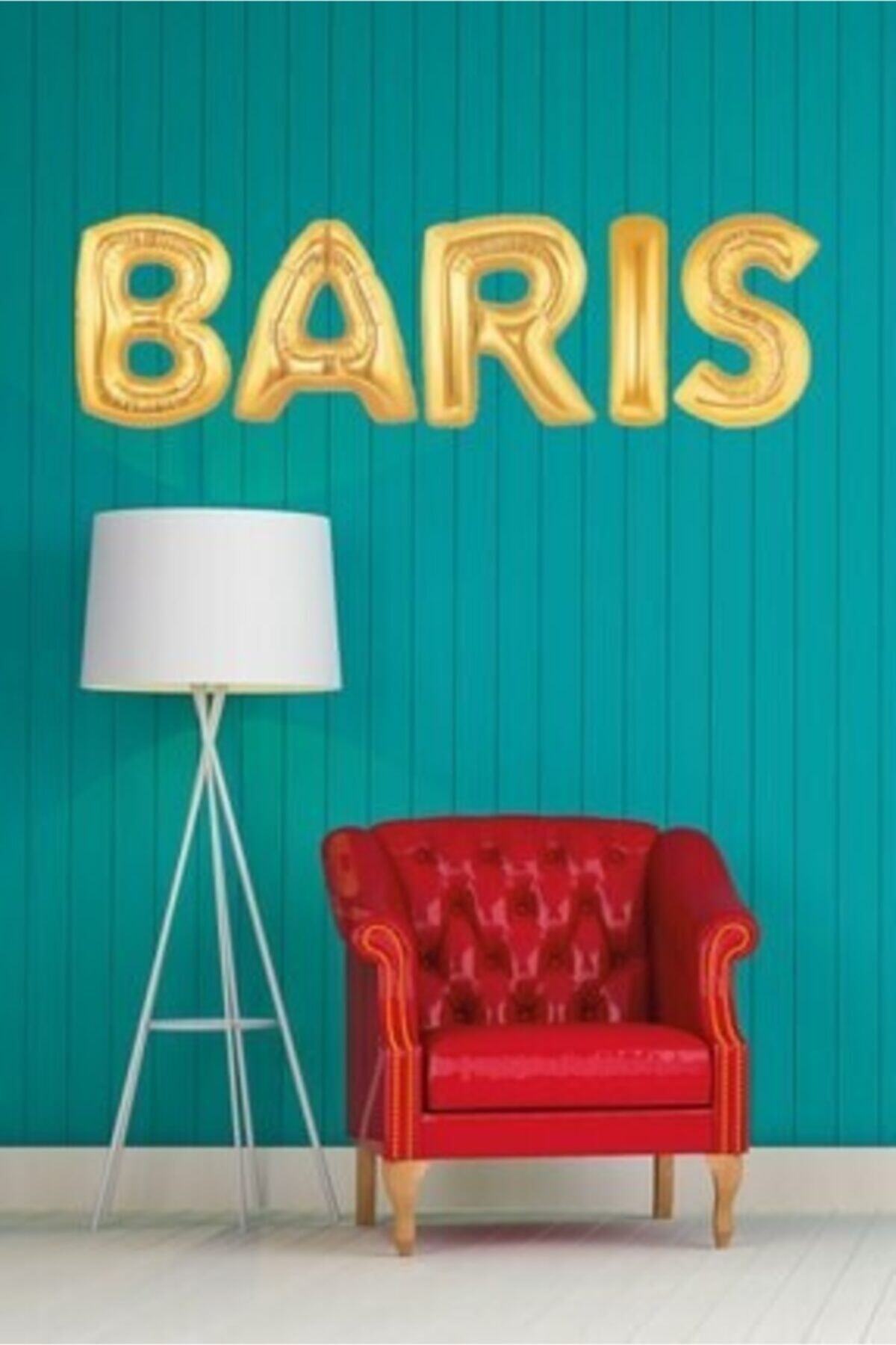 partisüs Doğum Günü Barış Altın Harf Folyo Balon Set