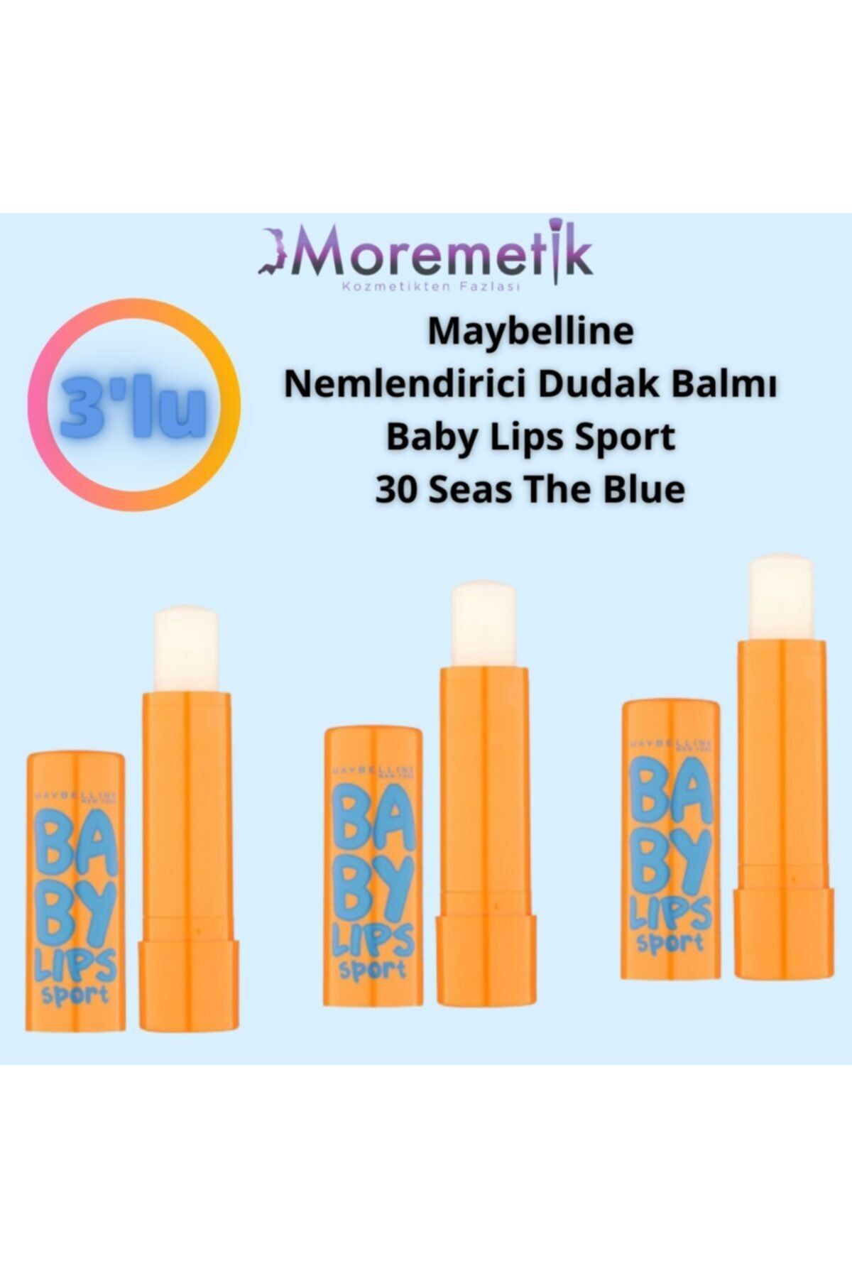 Maybelline New York Nemlendirici Dudak Balmı Baby Lips Sport 30 Seas The Blue 3'lu