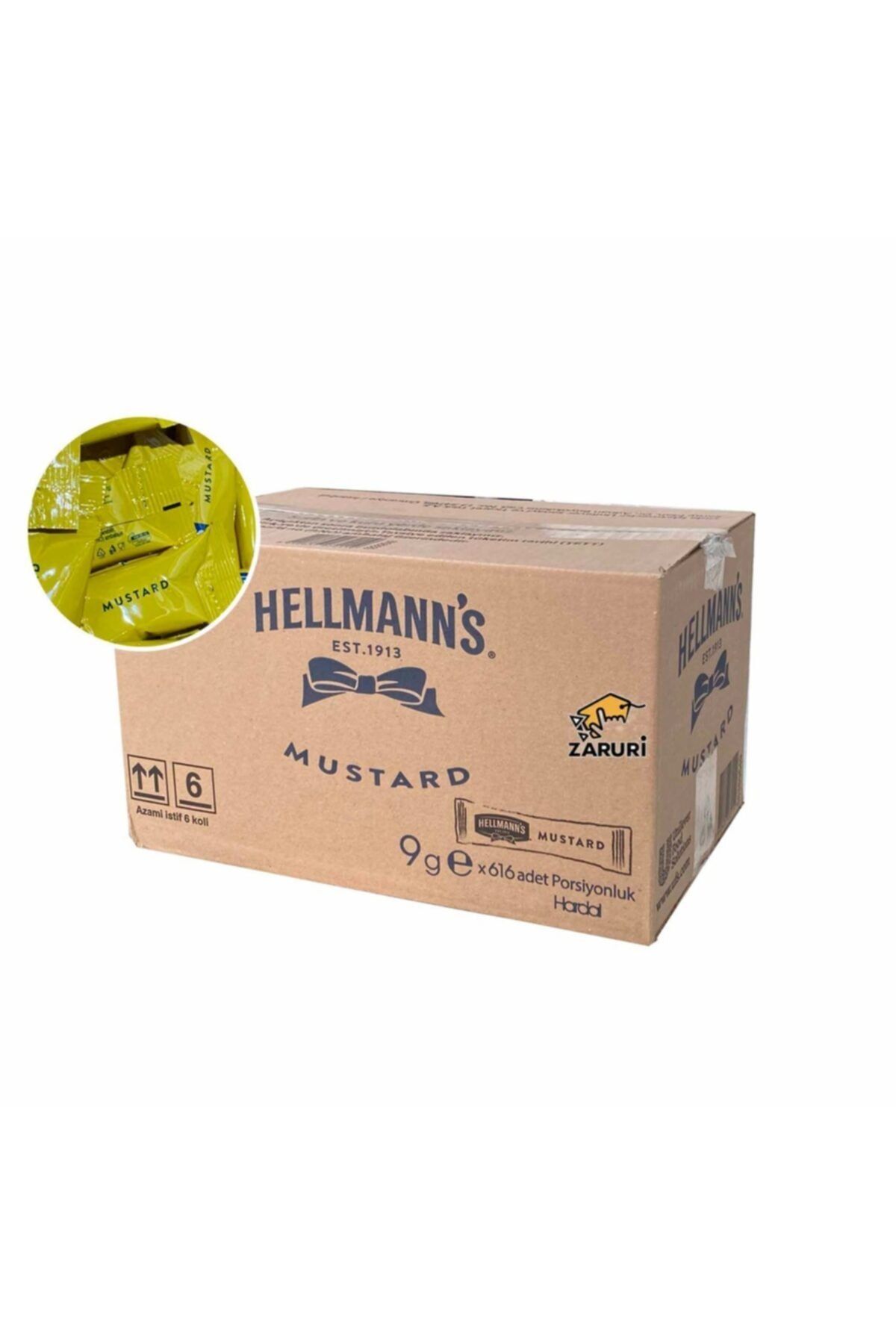 Hellmann's Tek Kullanımlık Hardal 9 Gr X 616 Adet