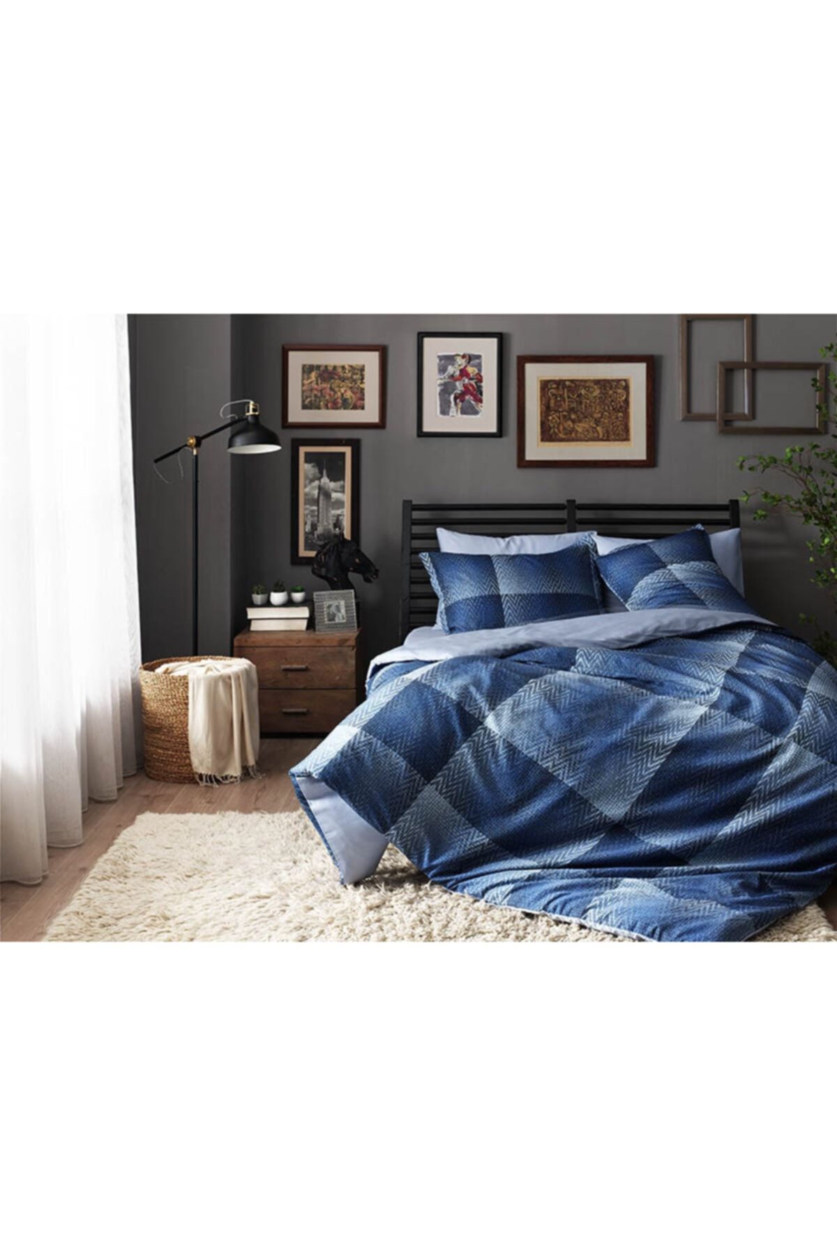 Taç Dijital Saten Yorgan Seti King Size Tess