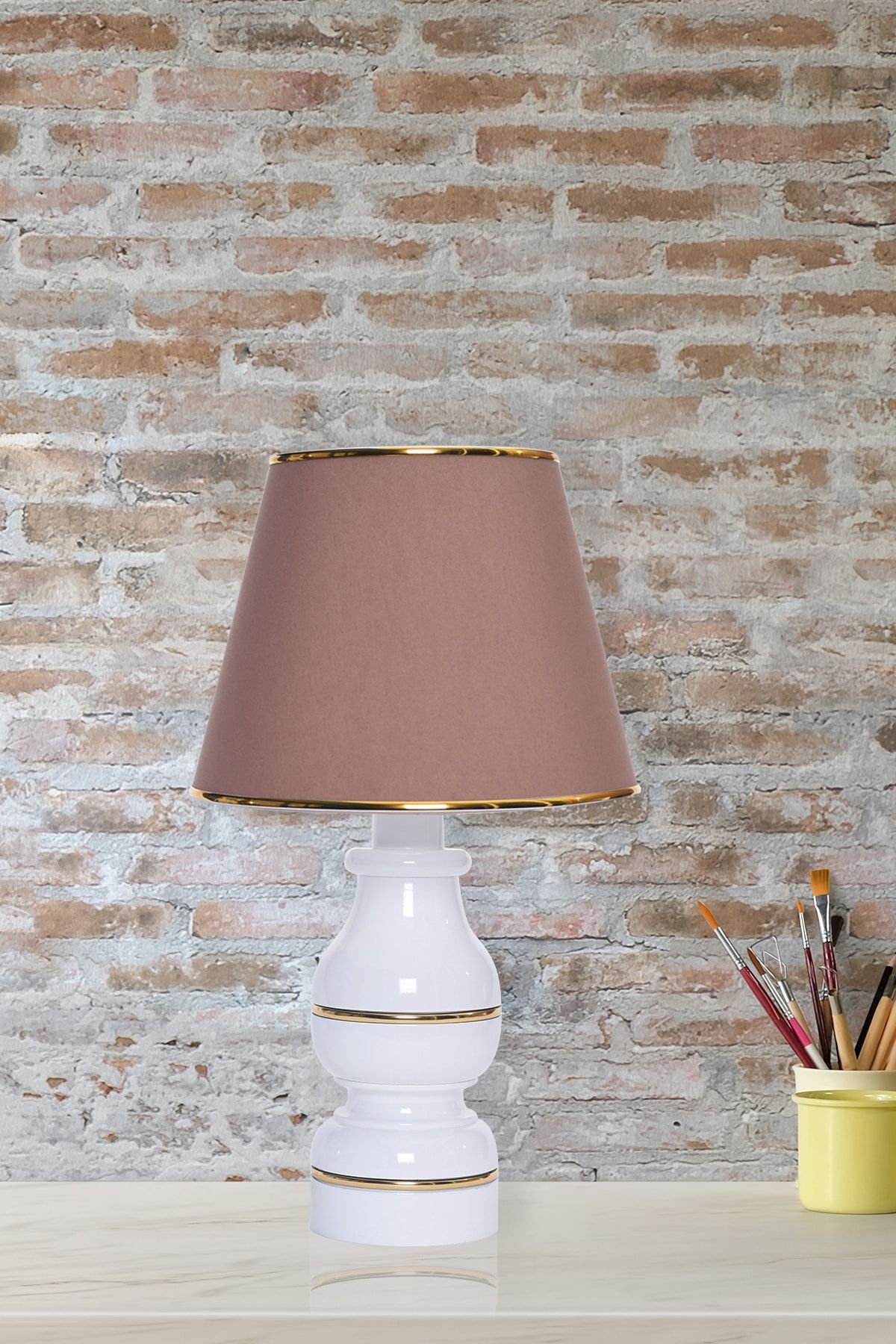 Hmydesign Arbre Abajur Beyaz-kahve