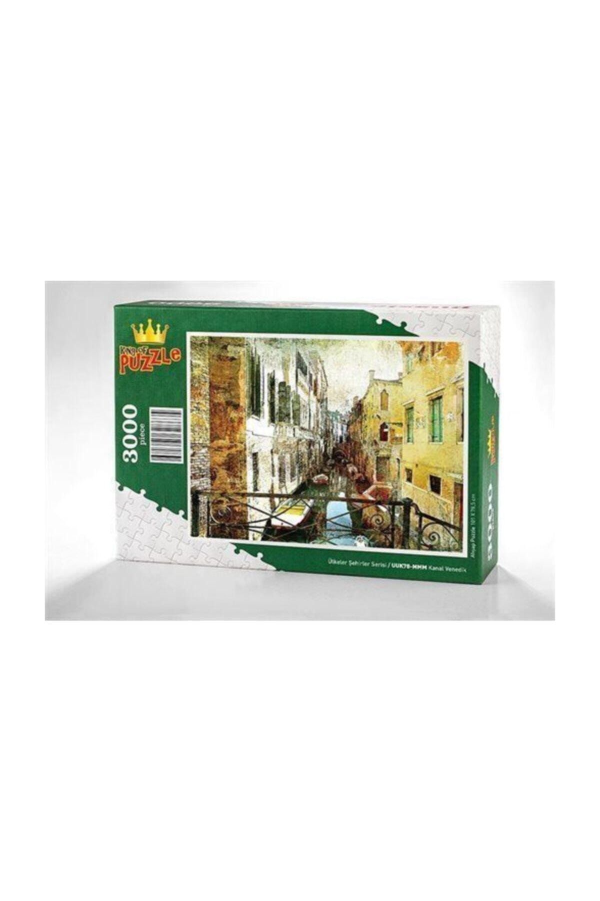 King Of Puzzle Kanal Venedik Ahşap Puzzle 3000 Parça