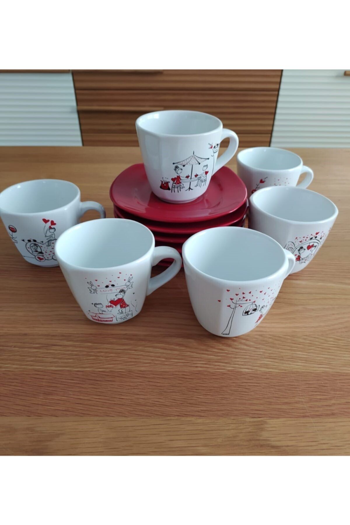Keramika 6 Kişilik 12 Parça 9 Cm Çay Fincan Takımı