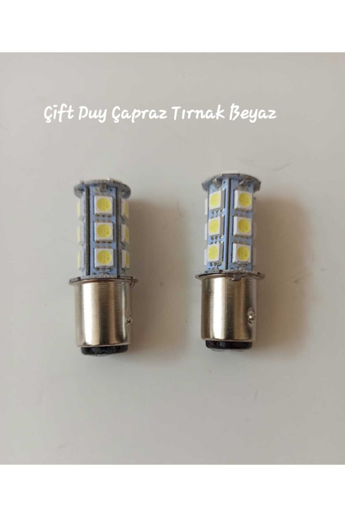 carup P21w-1156-ba15s Çift Duy Parlak Led Lamba Smd Led 12volt Beyaz Stop- Park Ampulü 2 Adet