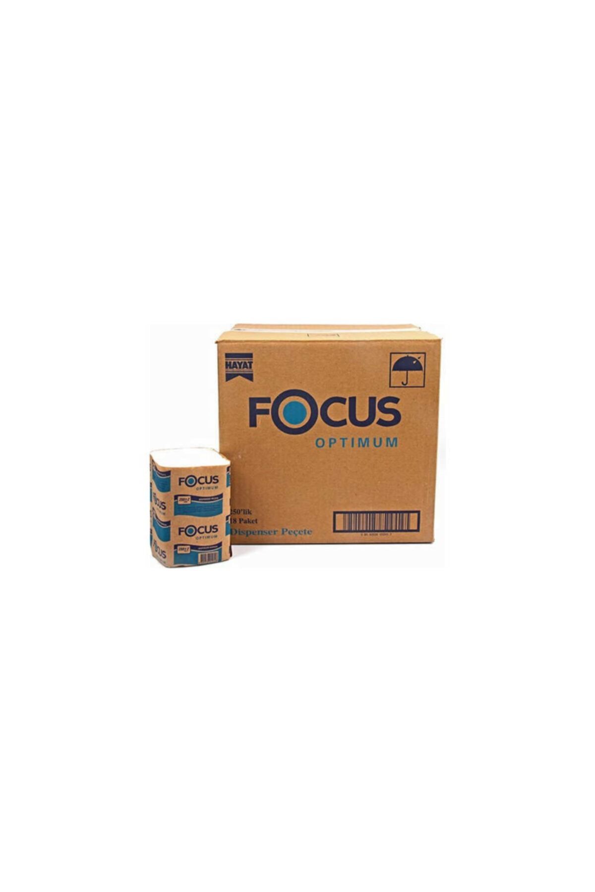focus optimum Dispenser Peçete 250 Adet 18 Paket (1 Koli 18 Paket)